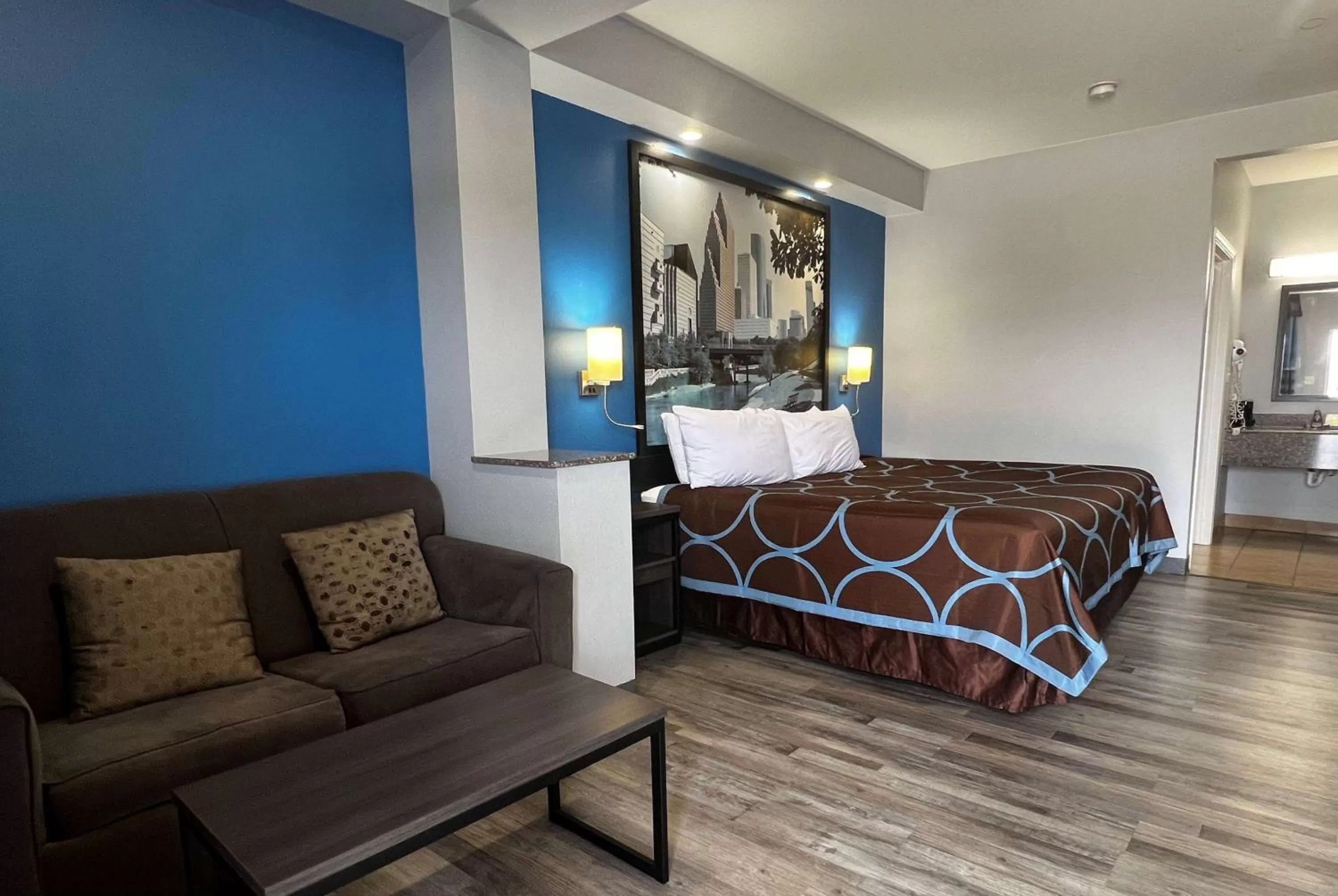 Photo of the whole room in Super 8 by Wyndham Houston North I-45