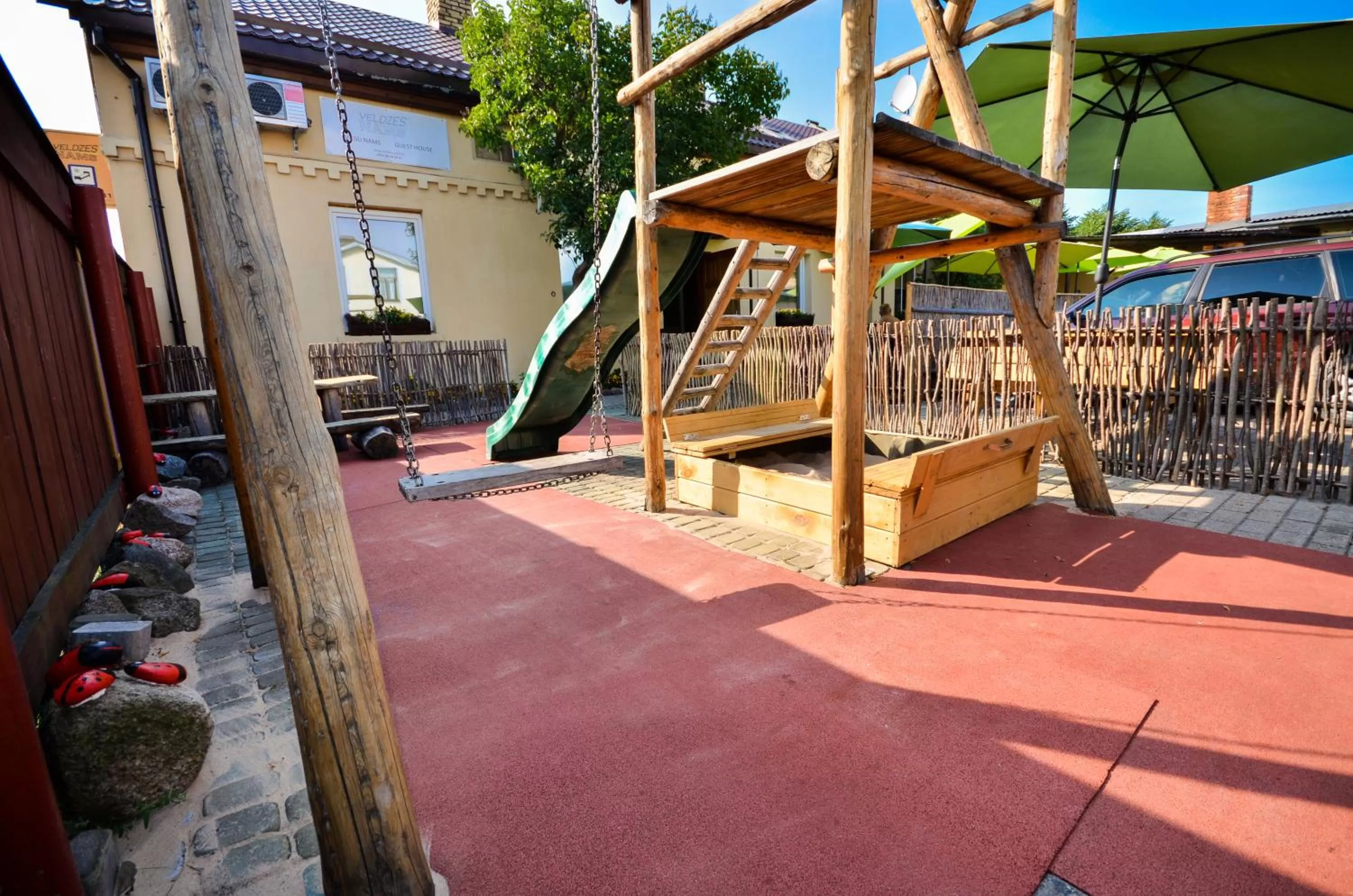 Children play ground in Veldzes Nams