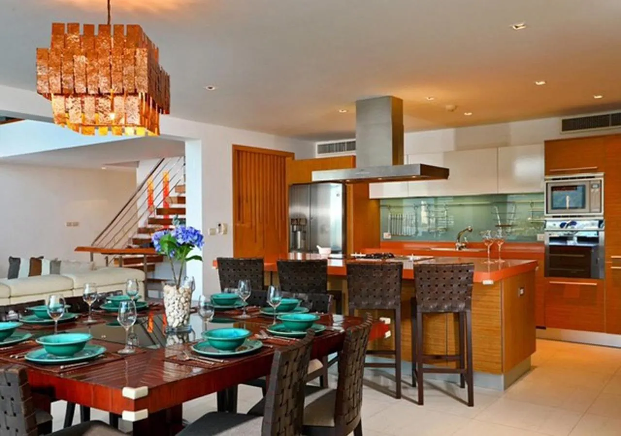 Kitchen or kitchenette in IndoChine Resort and Villas