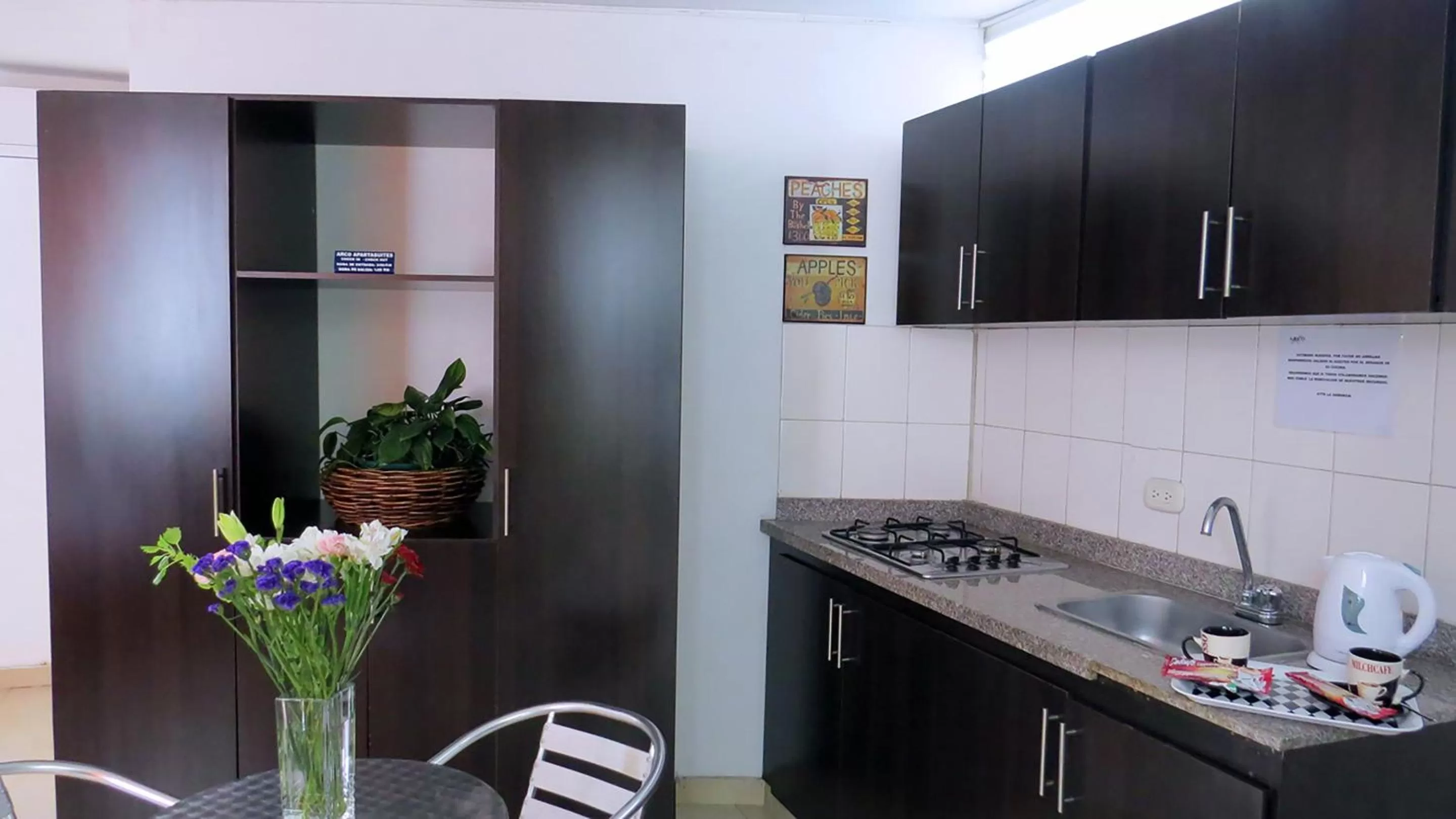 Kitchen or kitchenette in Arco Apartasuites