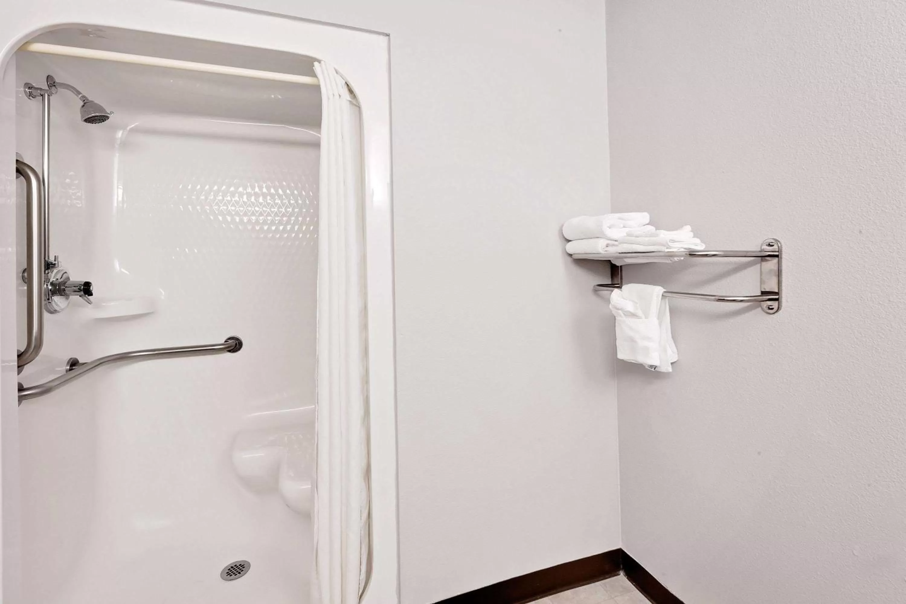 Shower in Super 8 by Wyndham Fayetteville