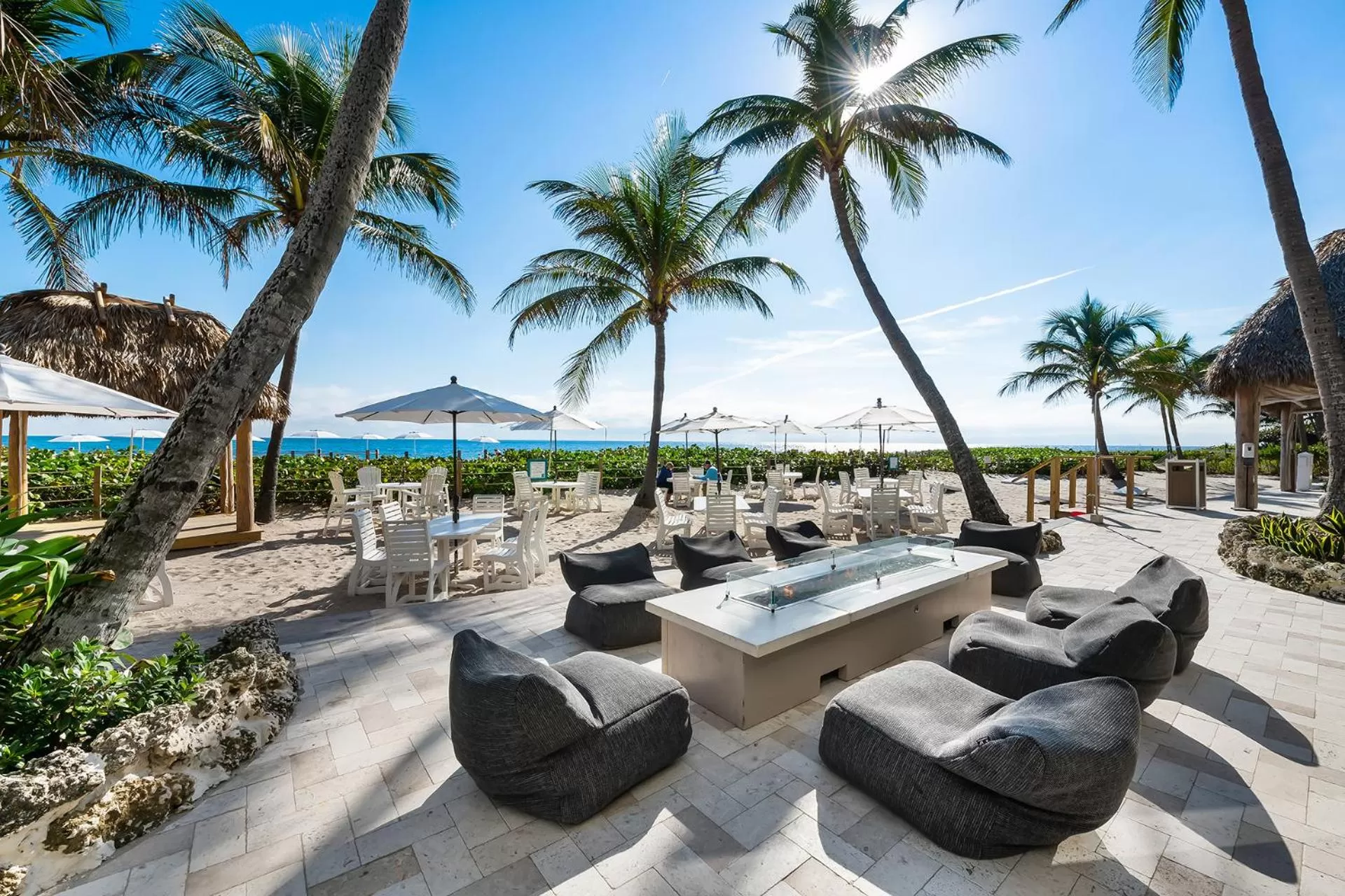 Patio, Beach in Beachcomber Resort & Club