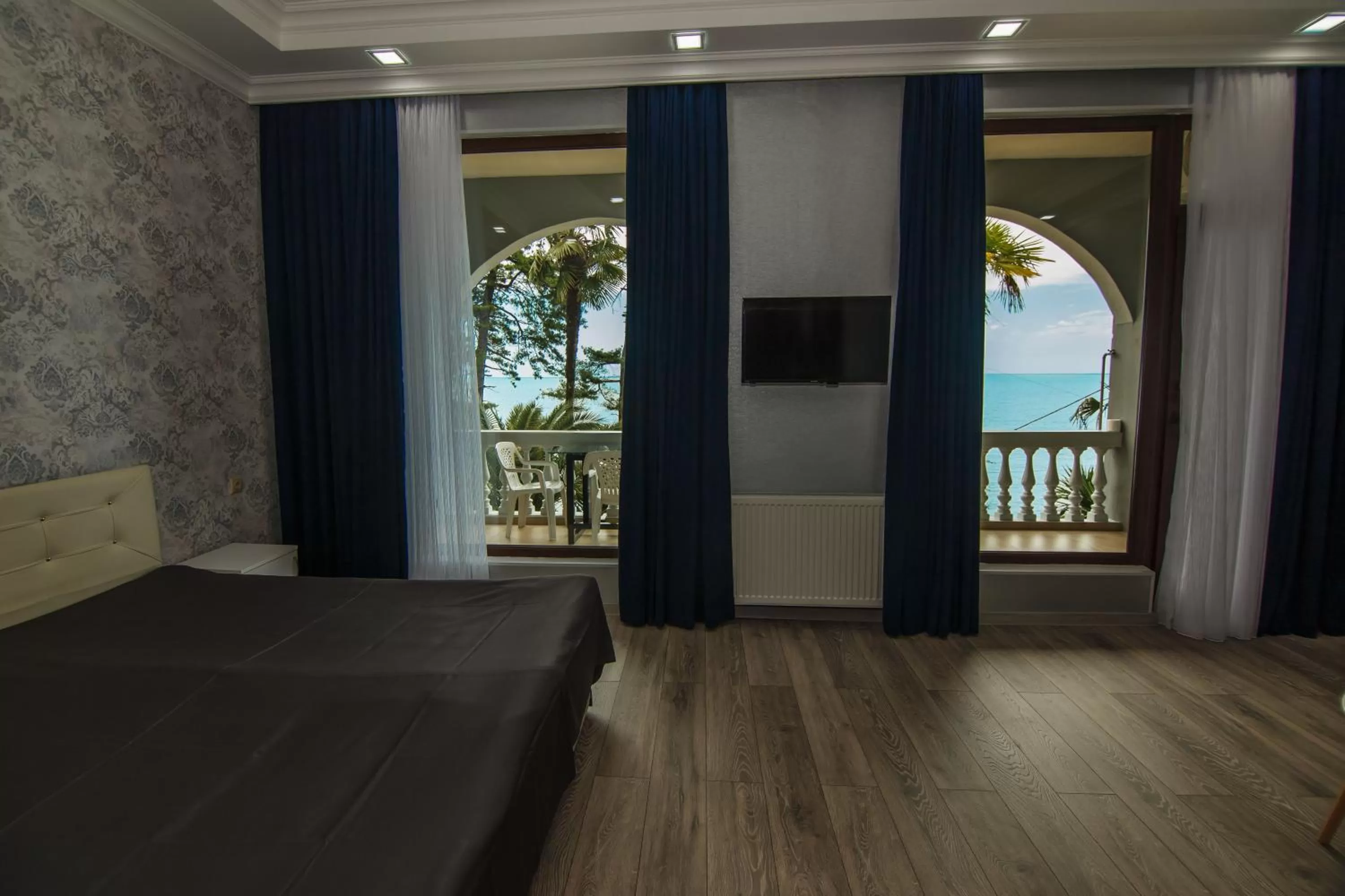 Bed in House at the Sea