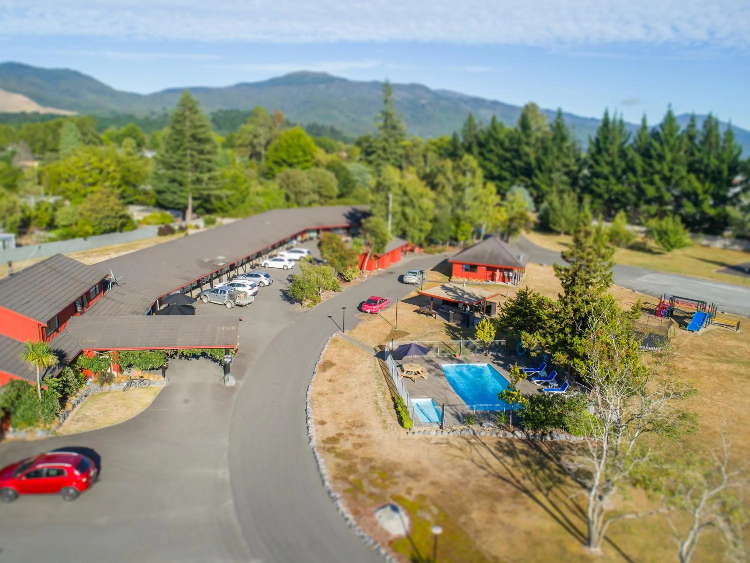 Bird's eye view in Parklands Motorlodge & Holiday Park