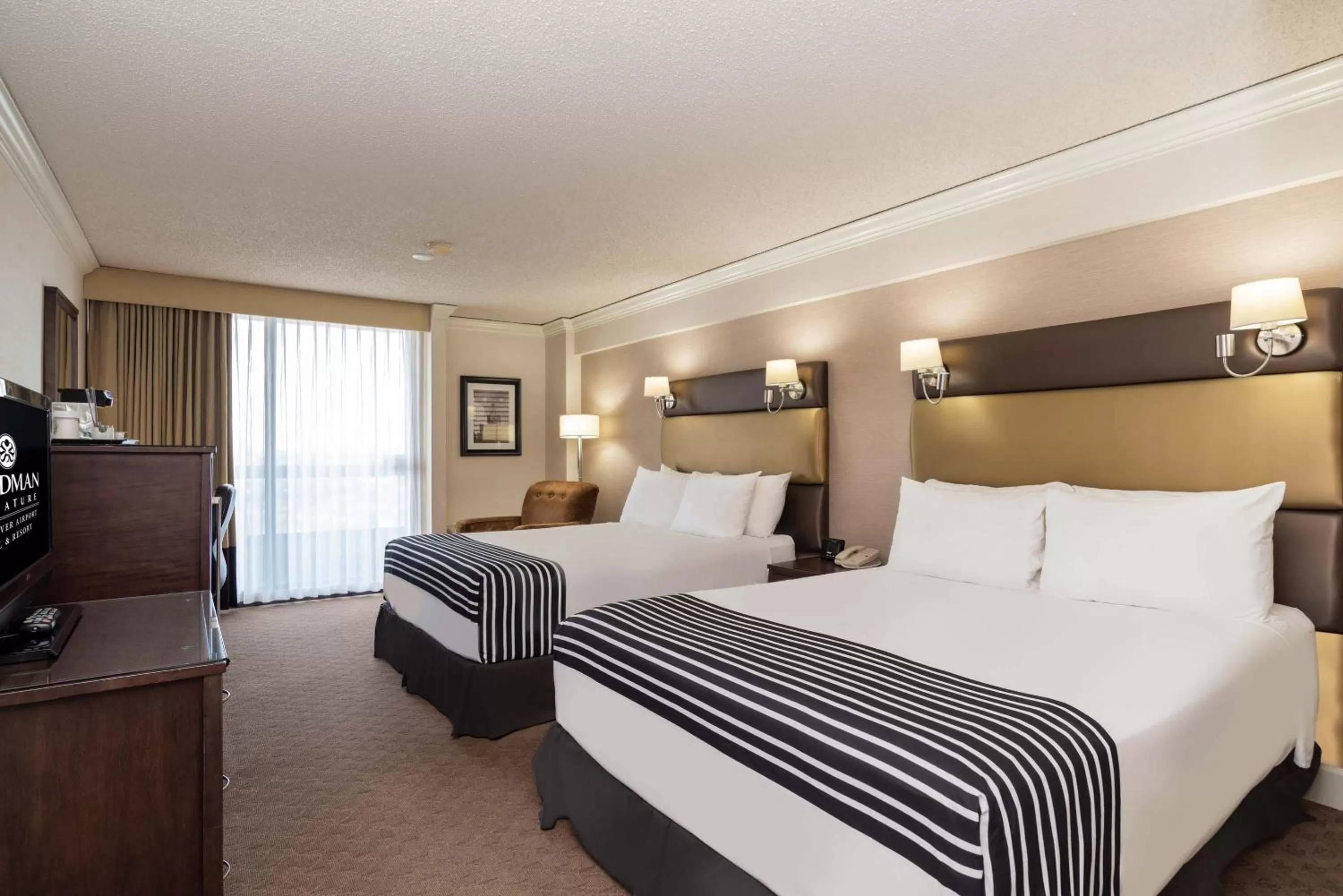 Standard Room, 2 Queen Beds, Columbia Tower in Sandman Signature Vancouver Airport Hotel & Resort