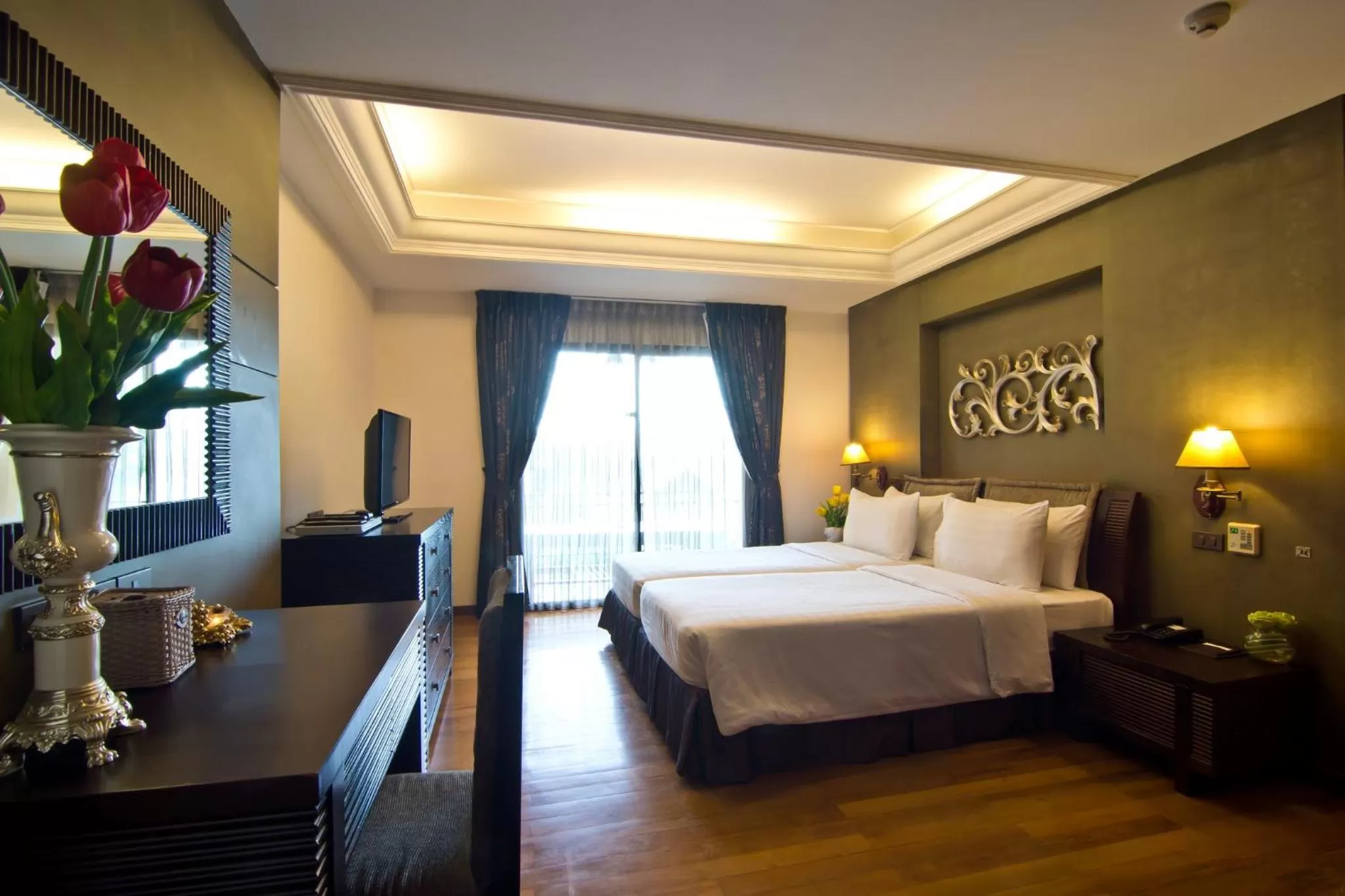 Balcony/Terrace, Bed in LK Mantra Pura Resort