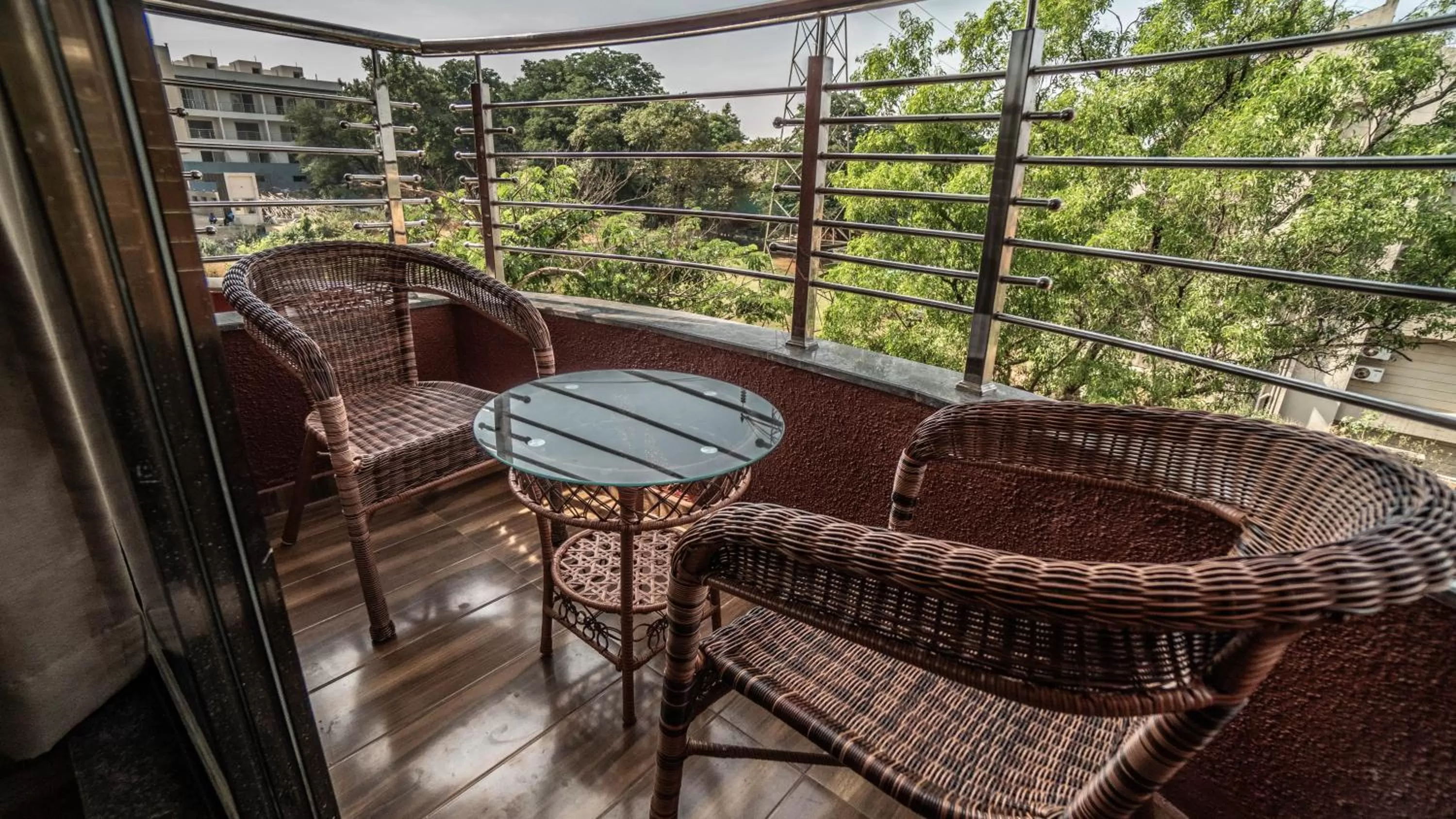 Balcony/Terrace in Pooja Villa Suites-Rooms and Pool, Igatpuri