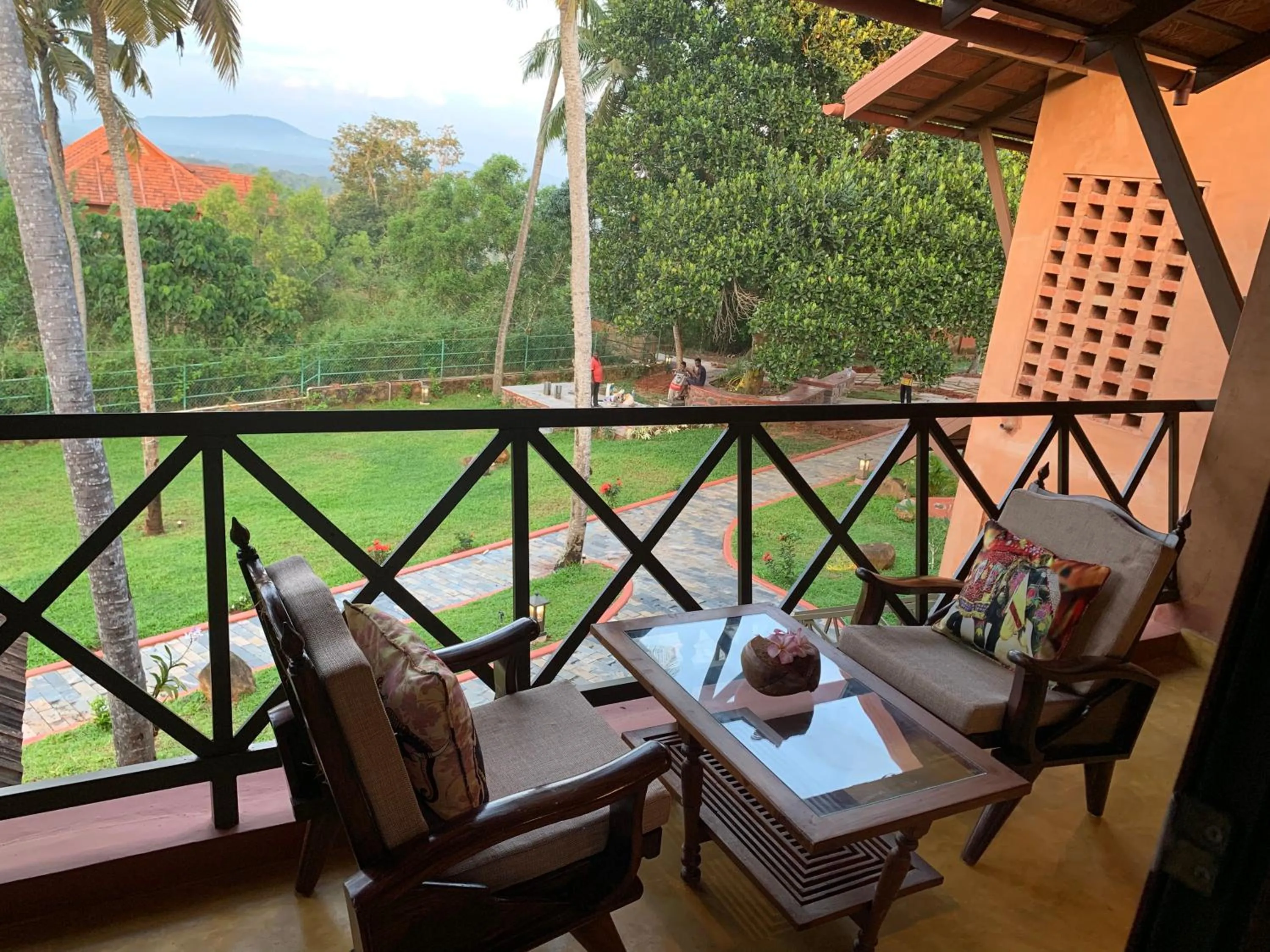Balcony/Terrace in AMARA AYURVEDA RETREAT- Overlooking Evergreen Western Ghats an ecologically sustainable living space in Kovalam