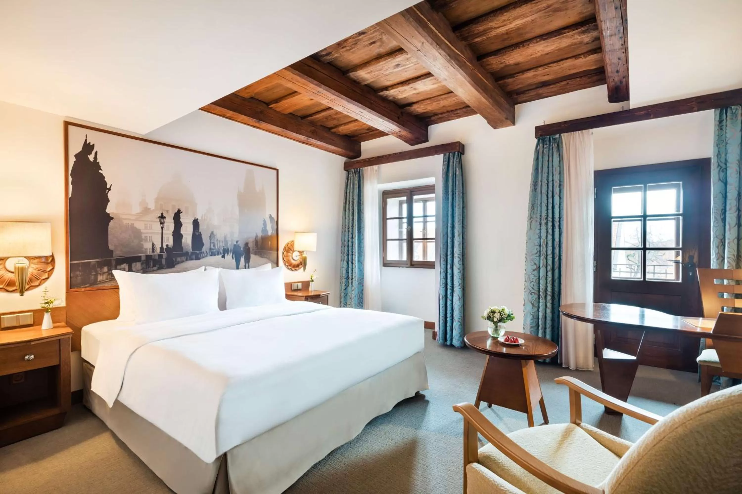 Bedroom, Bed in Lindner Hotel Prague Castle, part of JdV by Hyatt