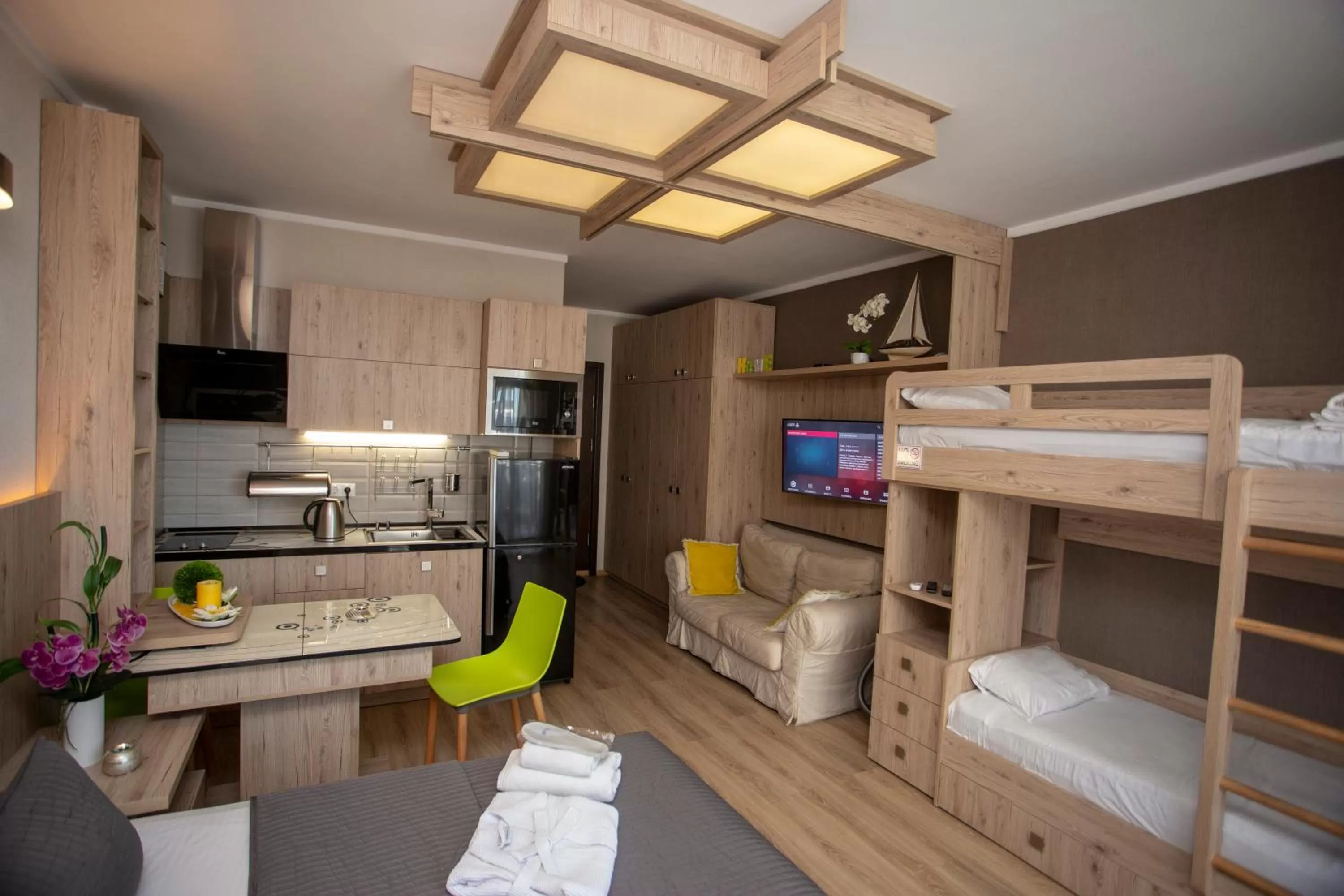 Living room, Bed in Blue Star Batumi