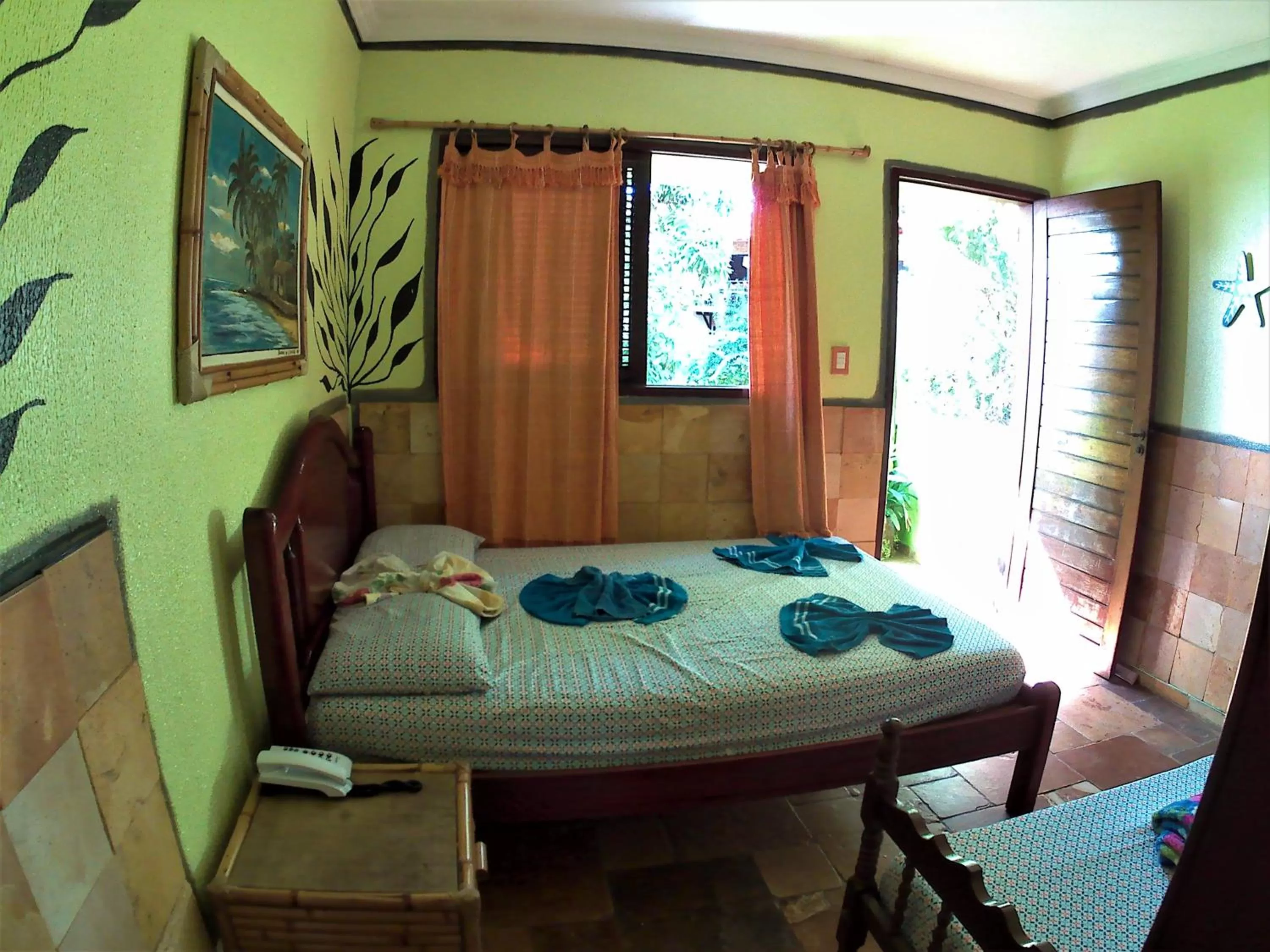 Bedroom, Bed in Bamboo Flat