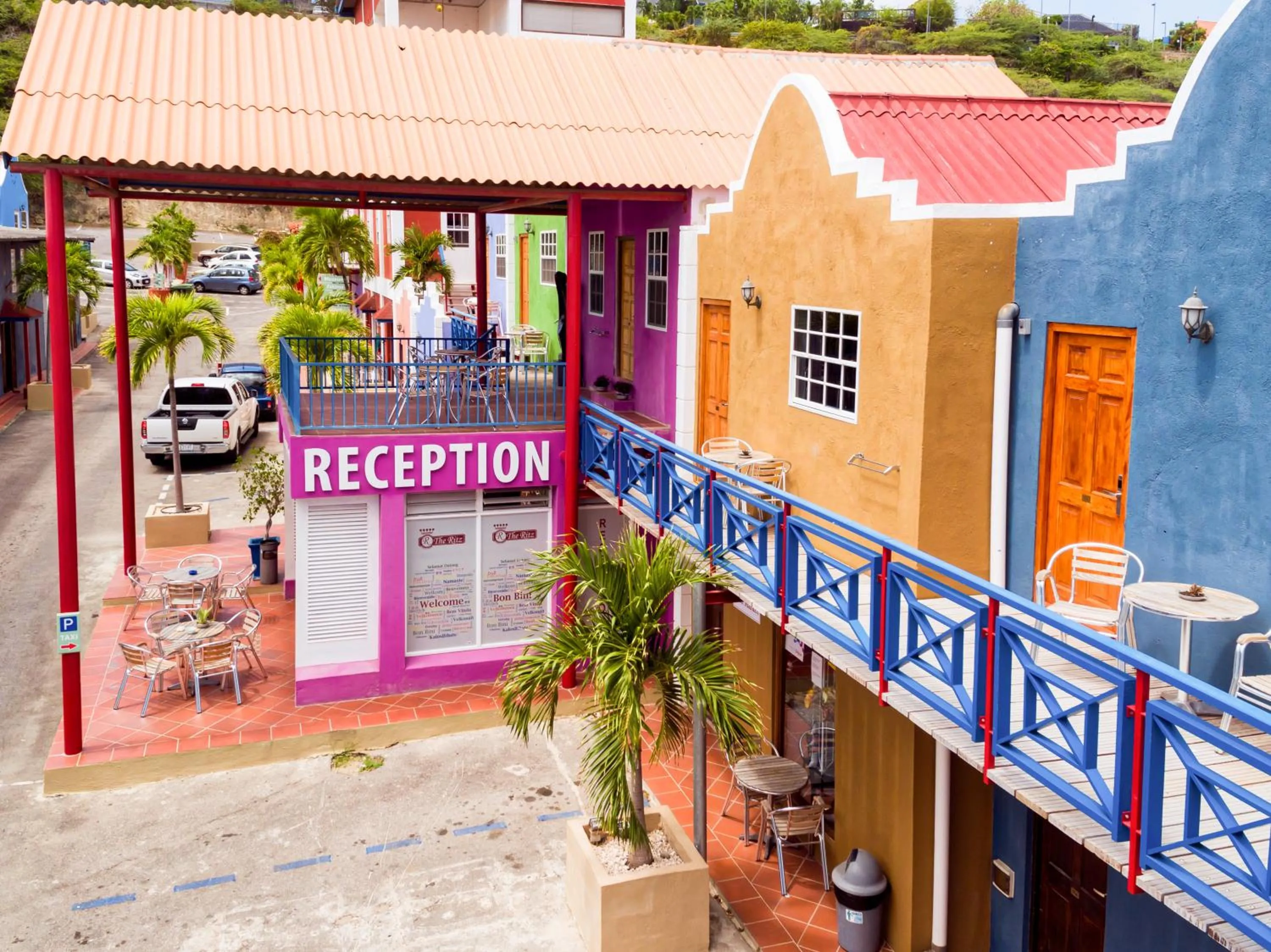 Bird's eye view in First Curacao Hostel