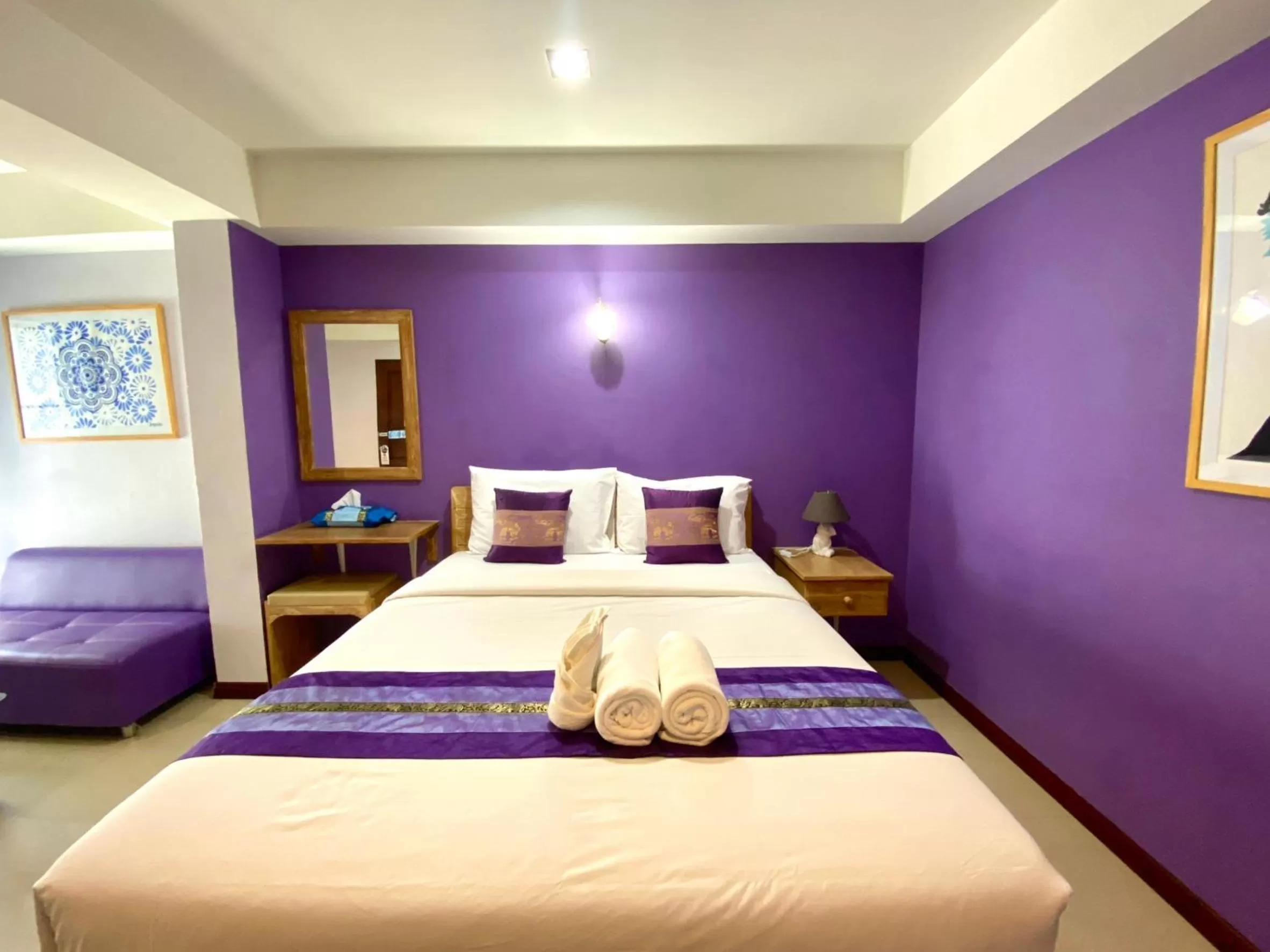 Bed in Chinda Boutique Hotel