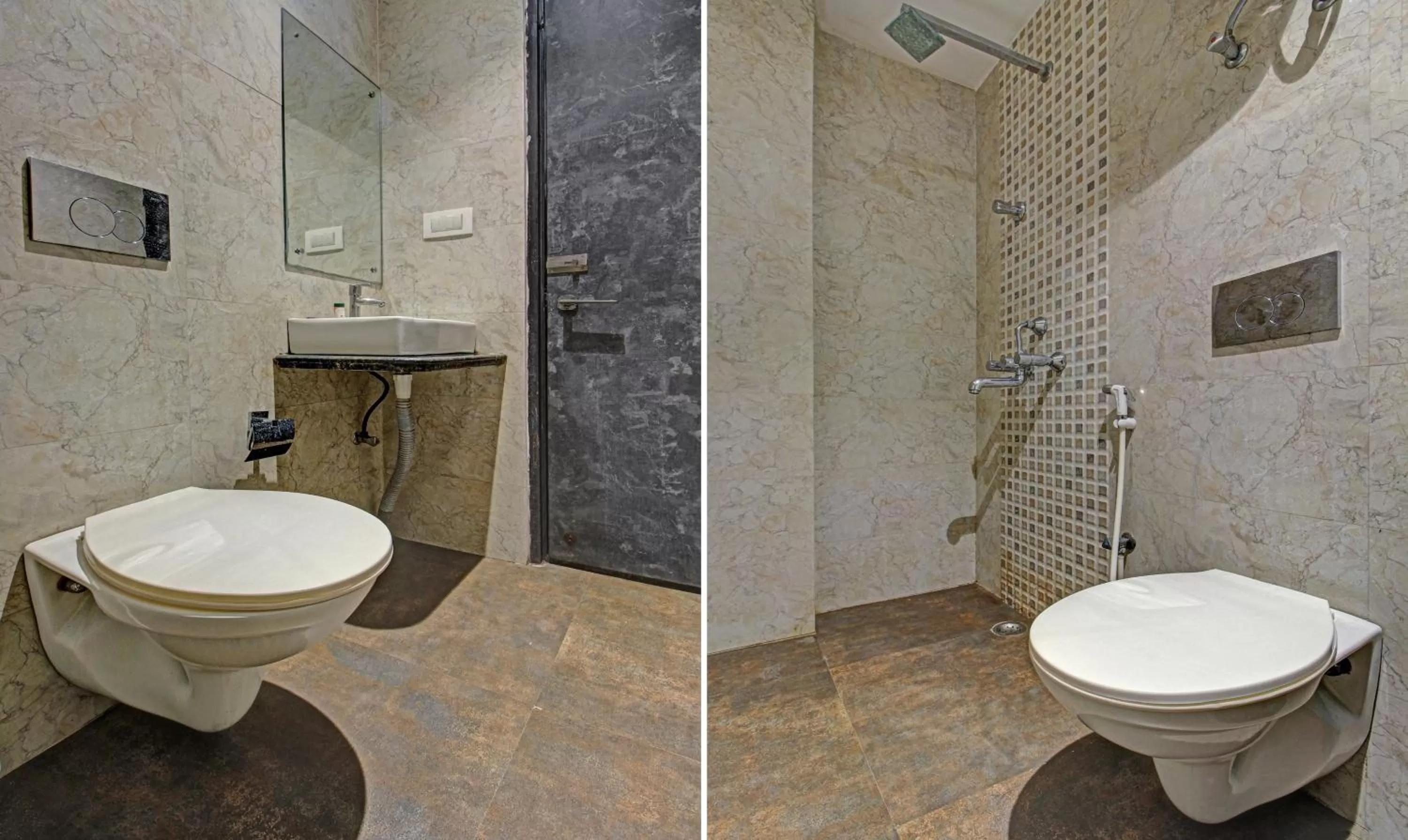 Bathroom in Treebo Glassotel Near Ruby Hospital