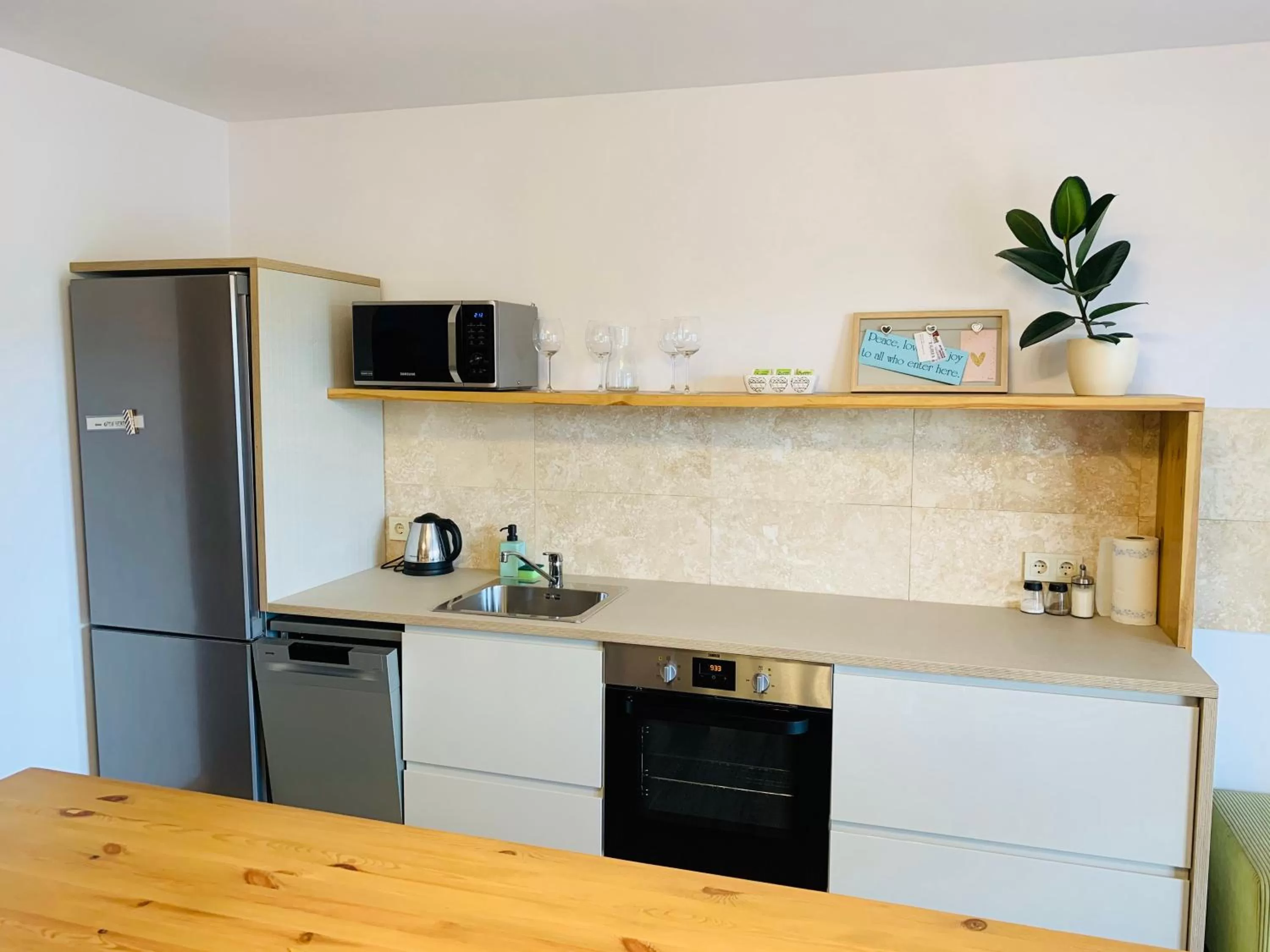 Kitchen or kitchenette in Egria Apartments