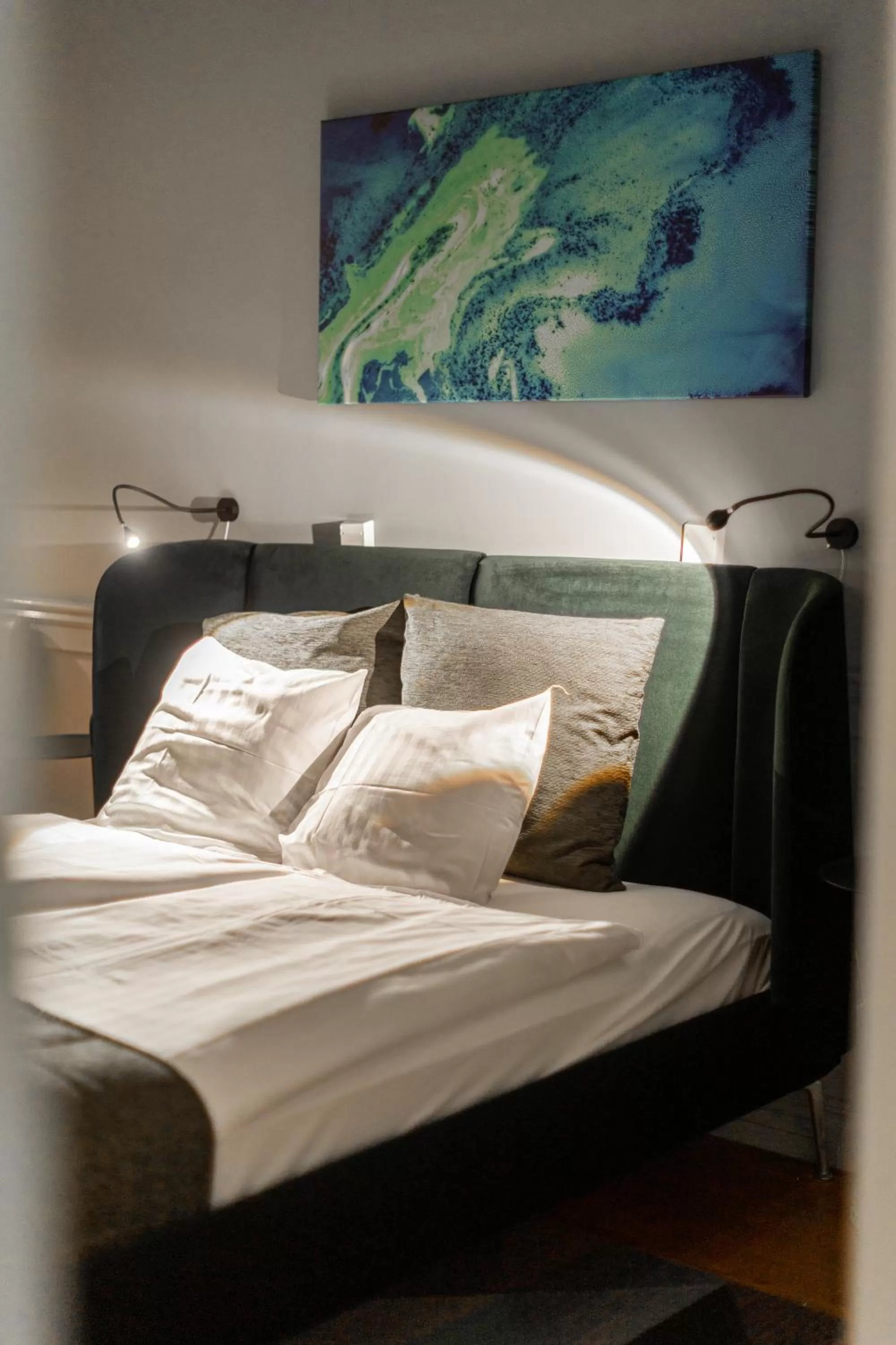 Bed in Hotel Poseidon