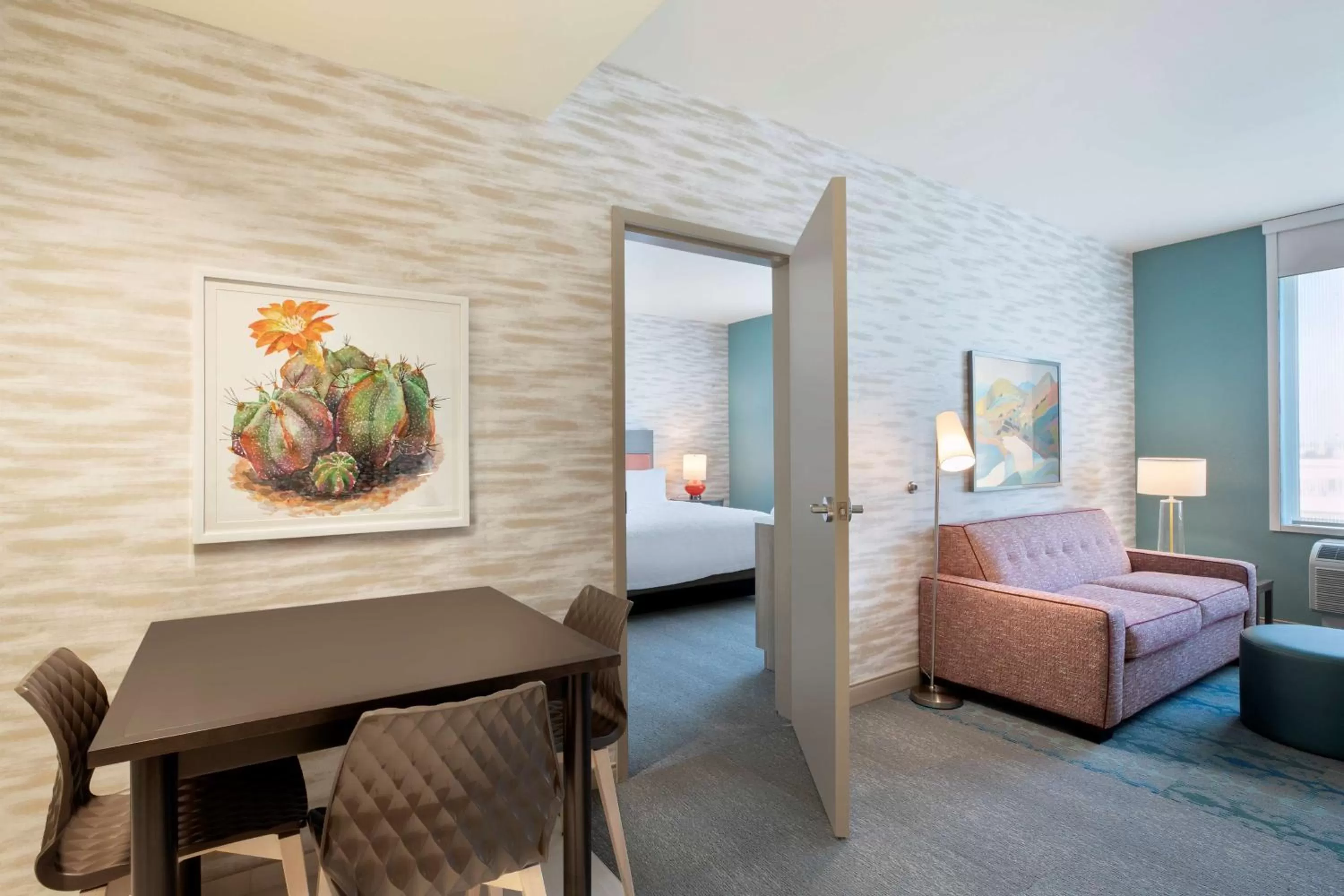 Living room, Bed in Home2 Suites By Hilton Phoenix Avondale, Az