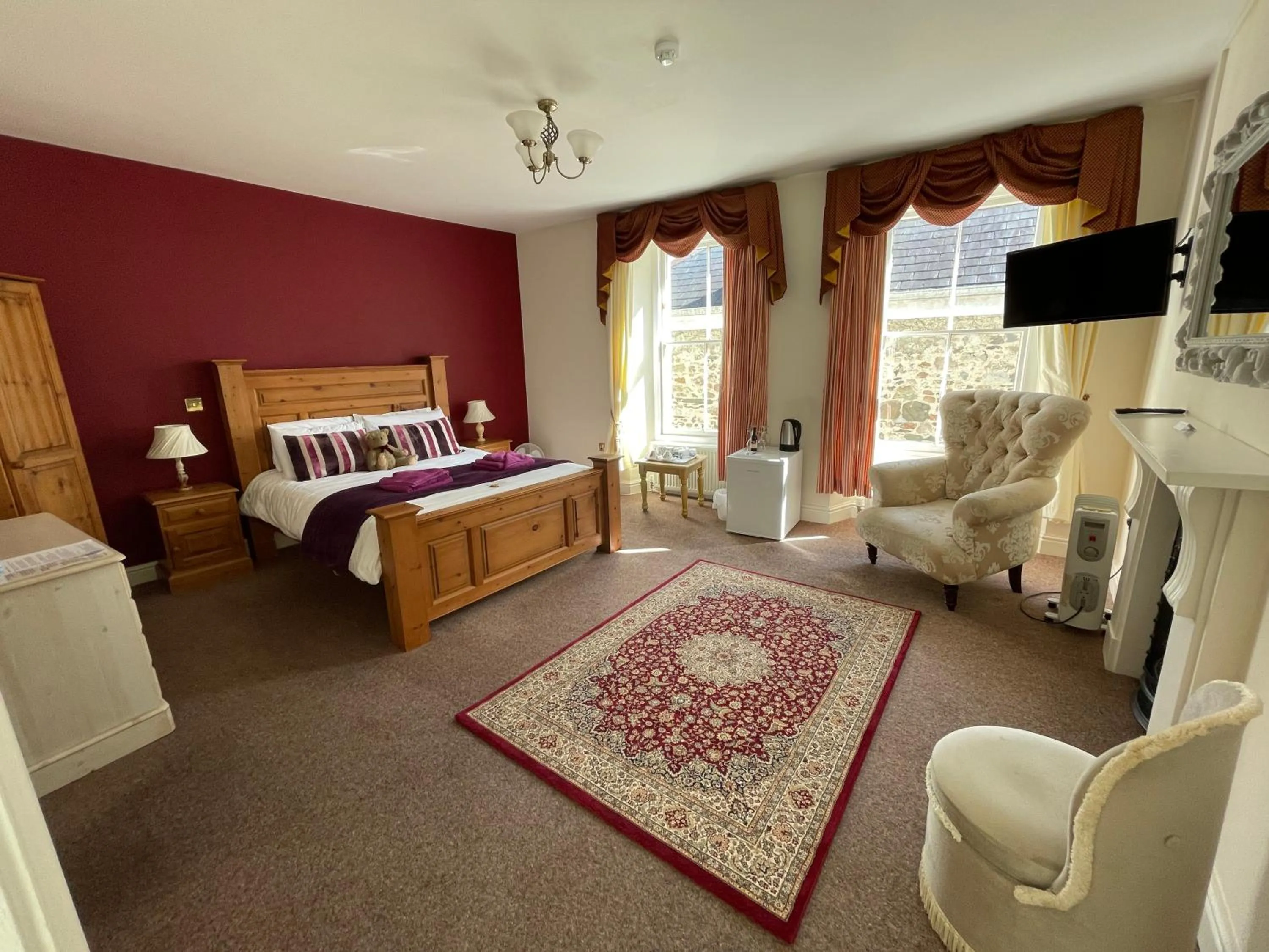 Bedroom, Bed in Station House, Dartmoor and Coast located, Village centre Hotel