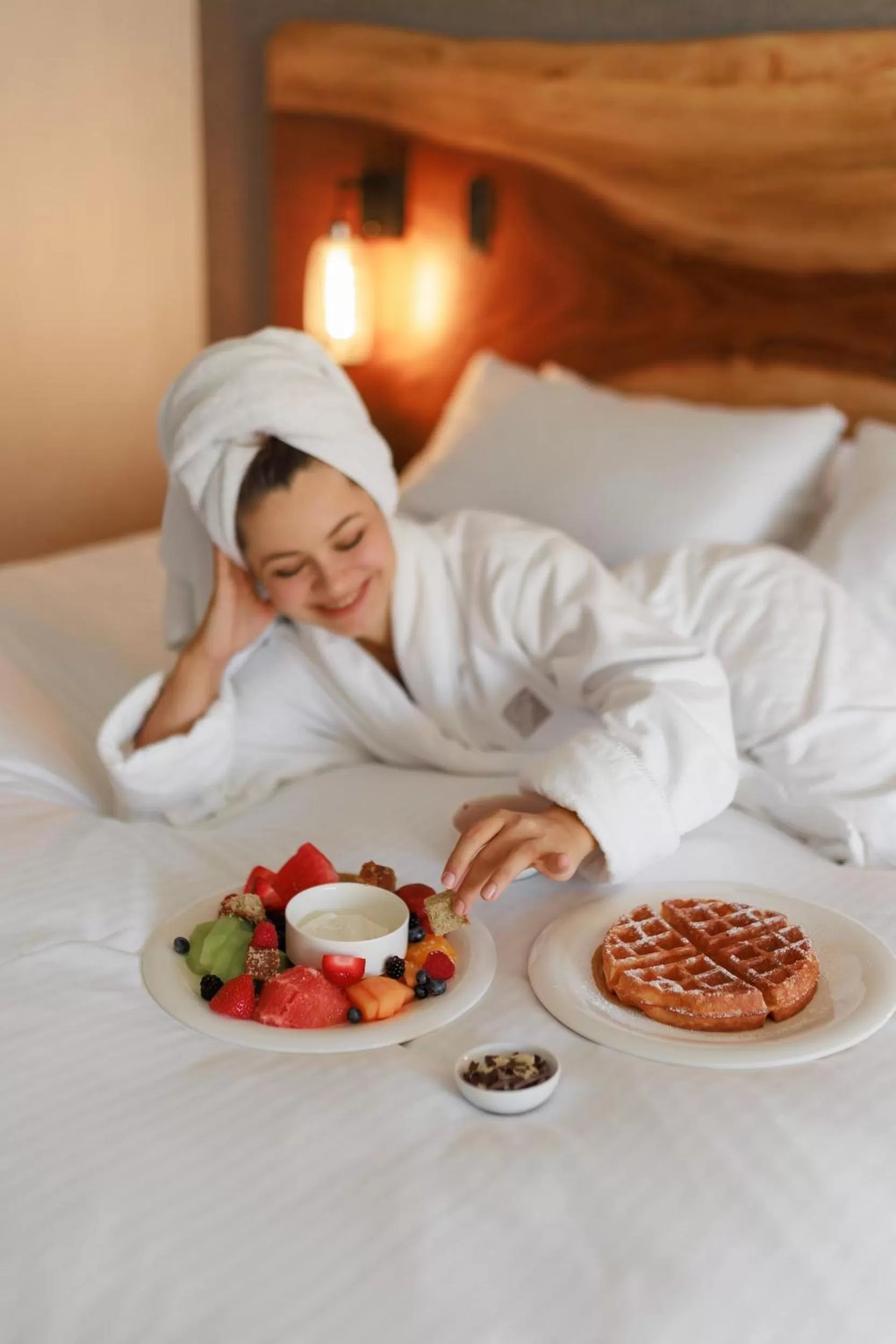 Bed in Fairmont Chateau Whistler