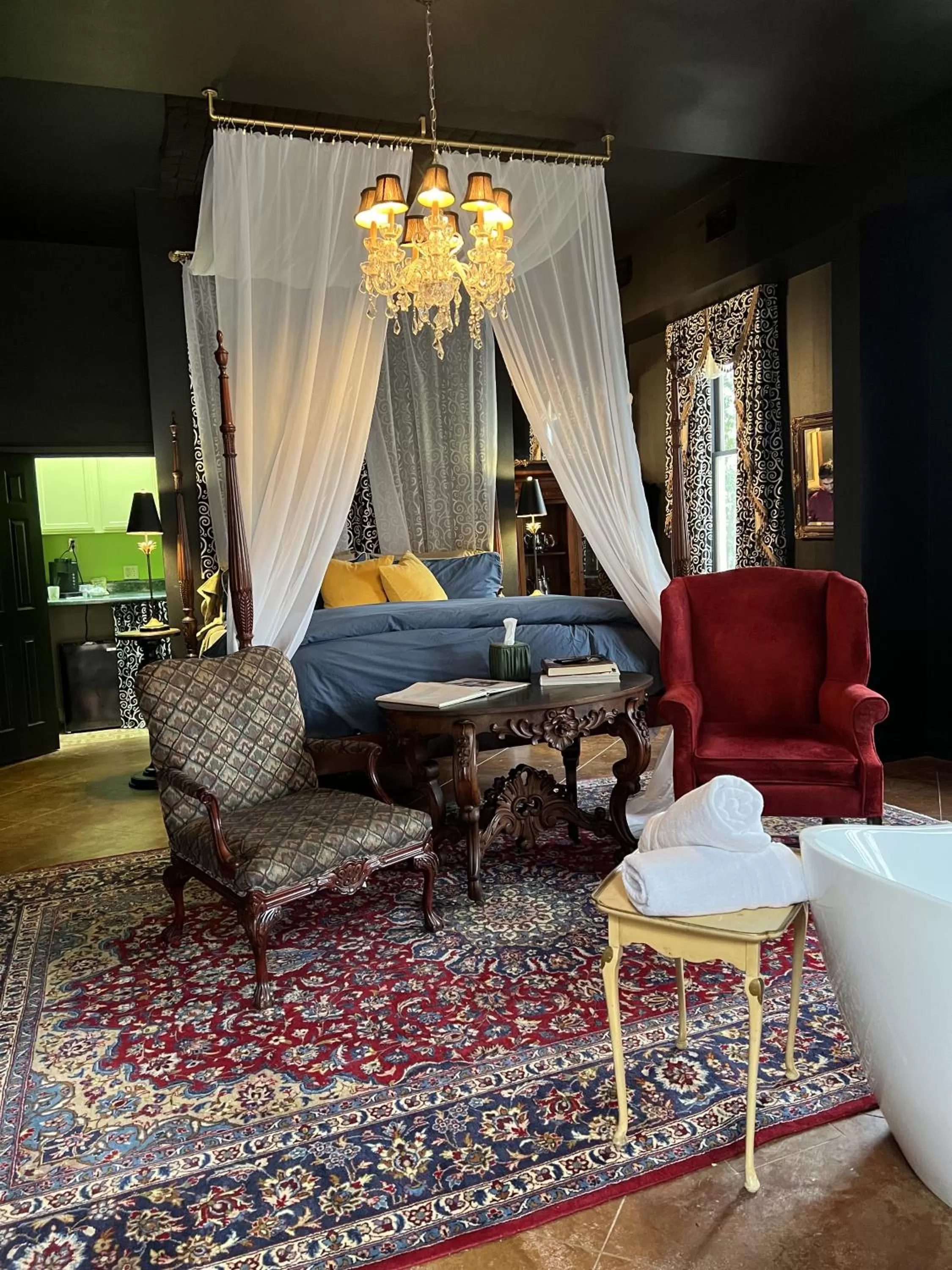 Bed, Seating Area in The Empress of Little Rock