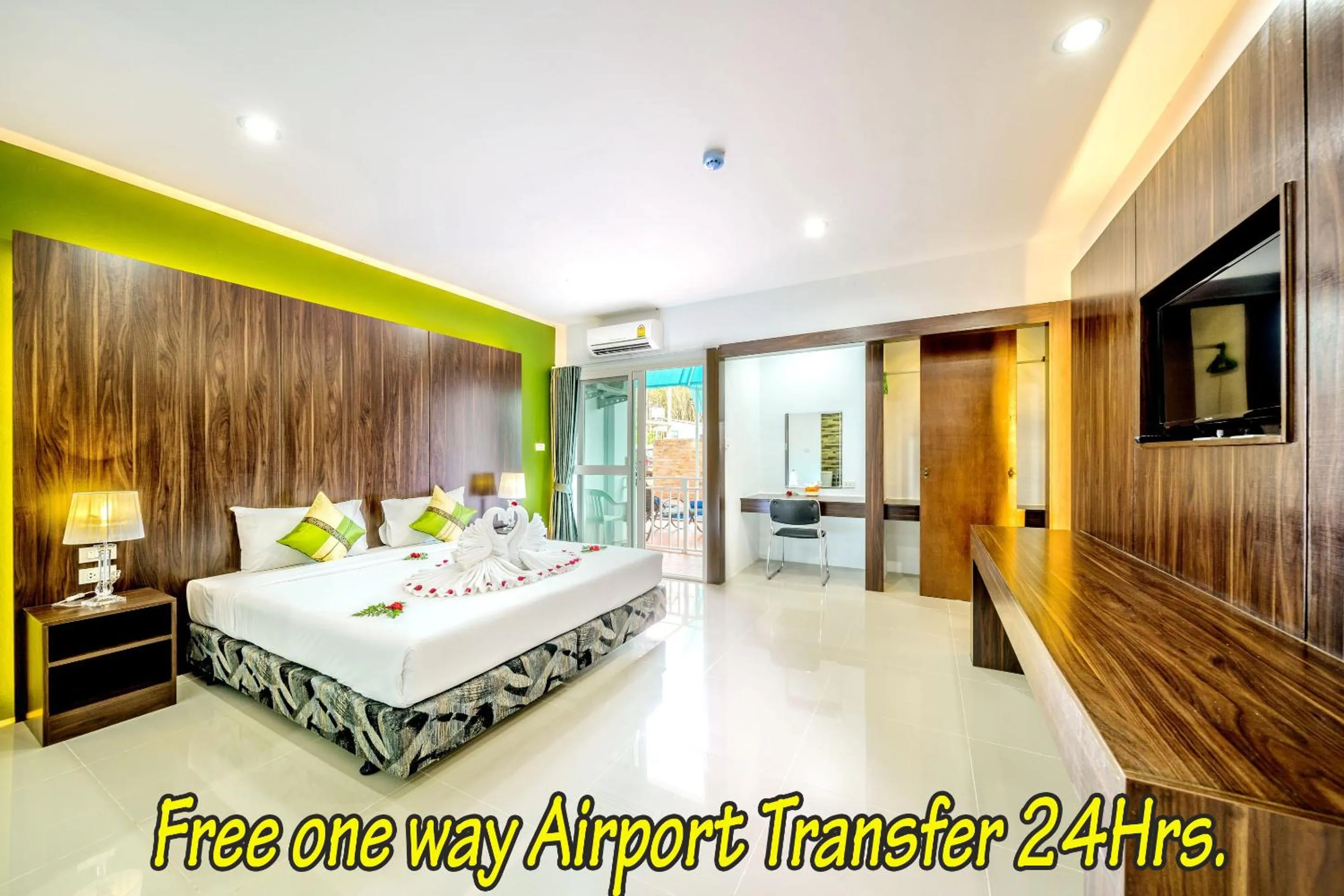 Photo of the whole room, Bed in Naiyang Place - Phuket Airport