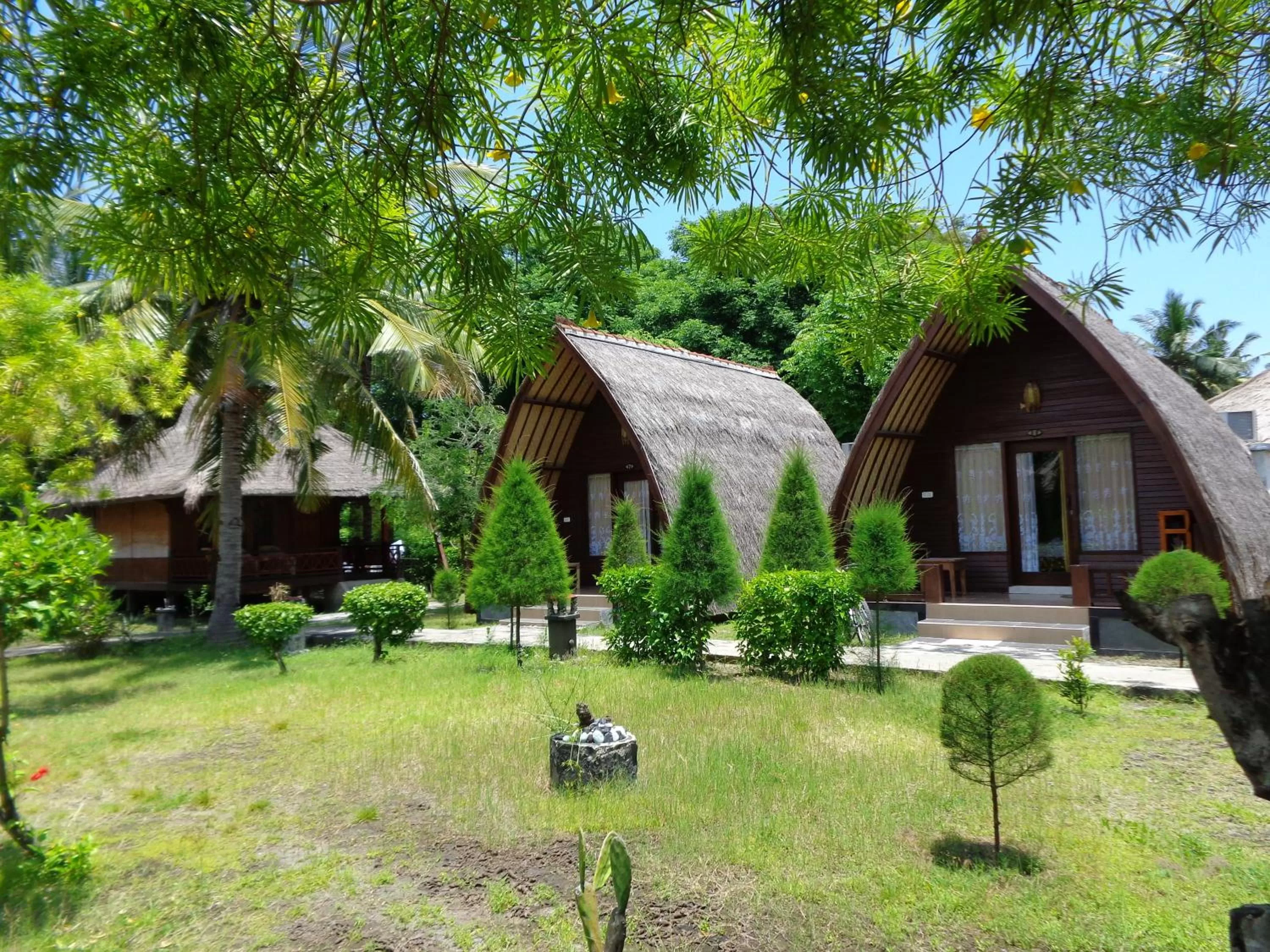 Garden view in Sandy Beach Bungalows