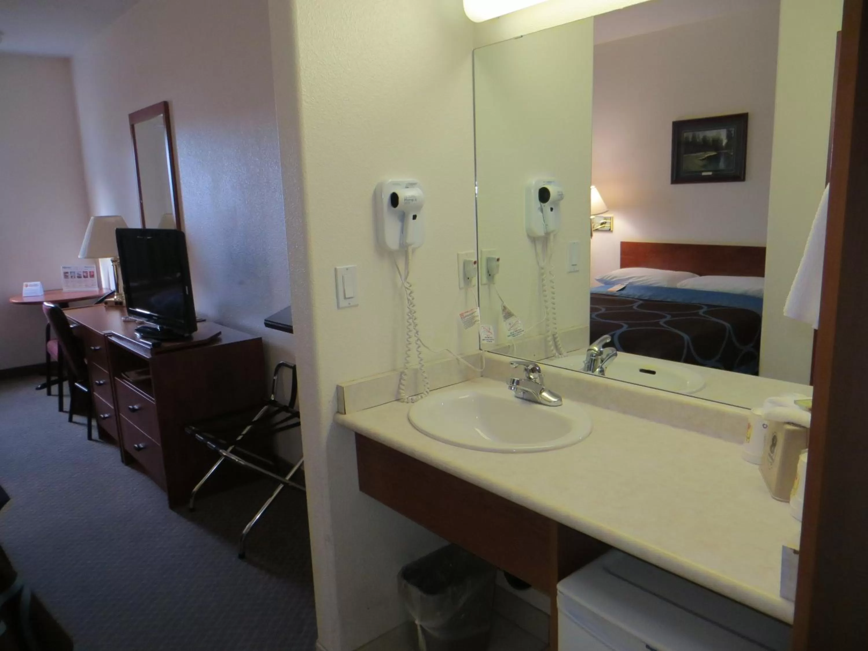 Bathroom in Super 8 by Wyndham Edmonton/West