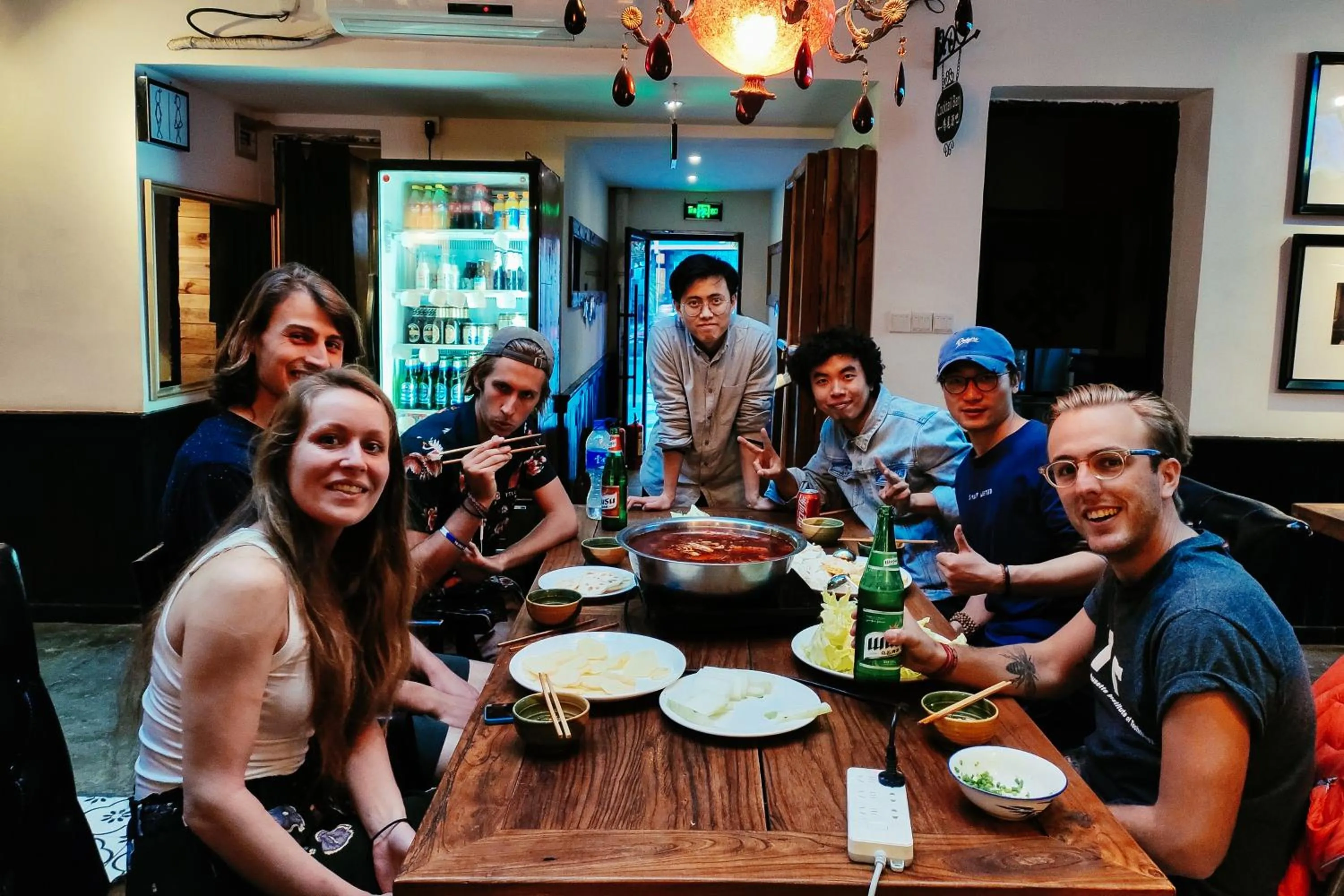 Communal lounge/ TV room in Chengdu Mix Hostel Backpackers