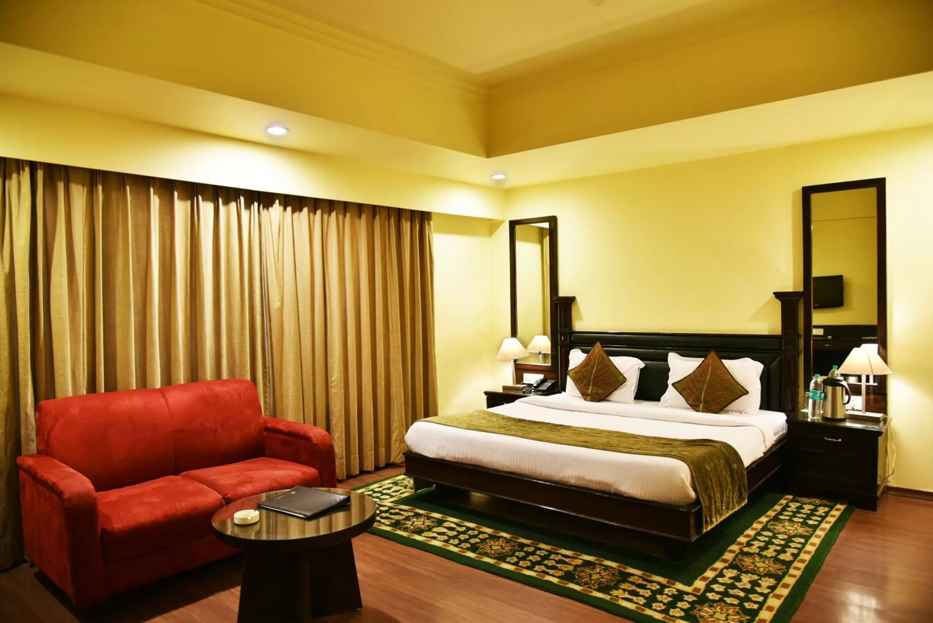 Bedroom, Bed in Indraprastha Resort - Centrally Heated Rooms, with Gym, Games & Spa