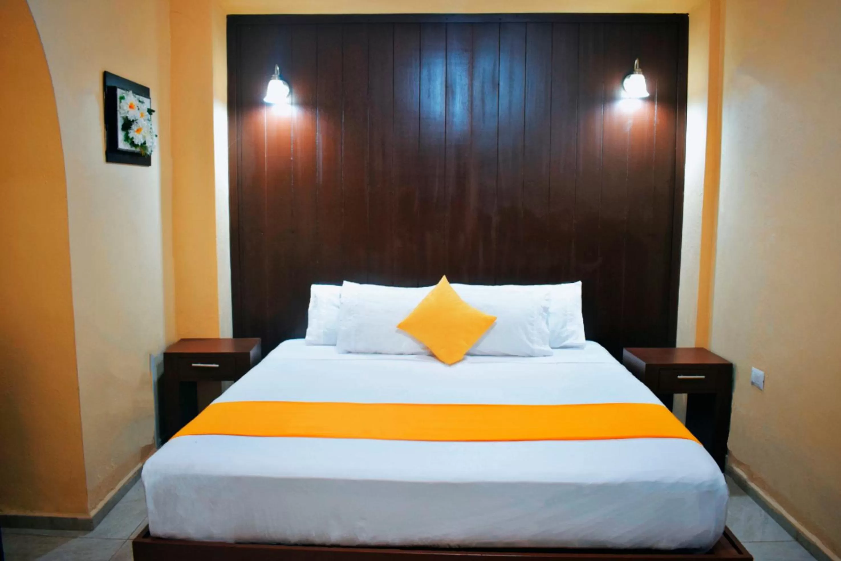 Bed in Hotel Casa Rico