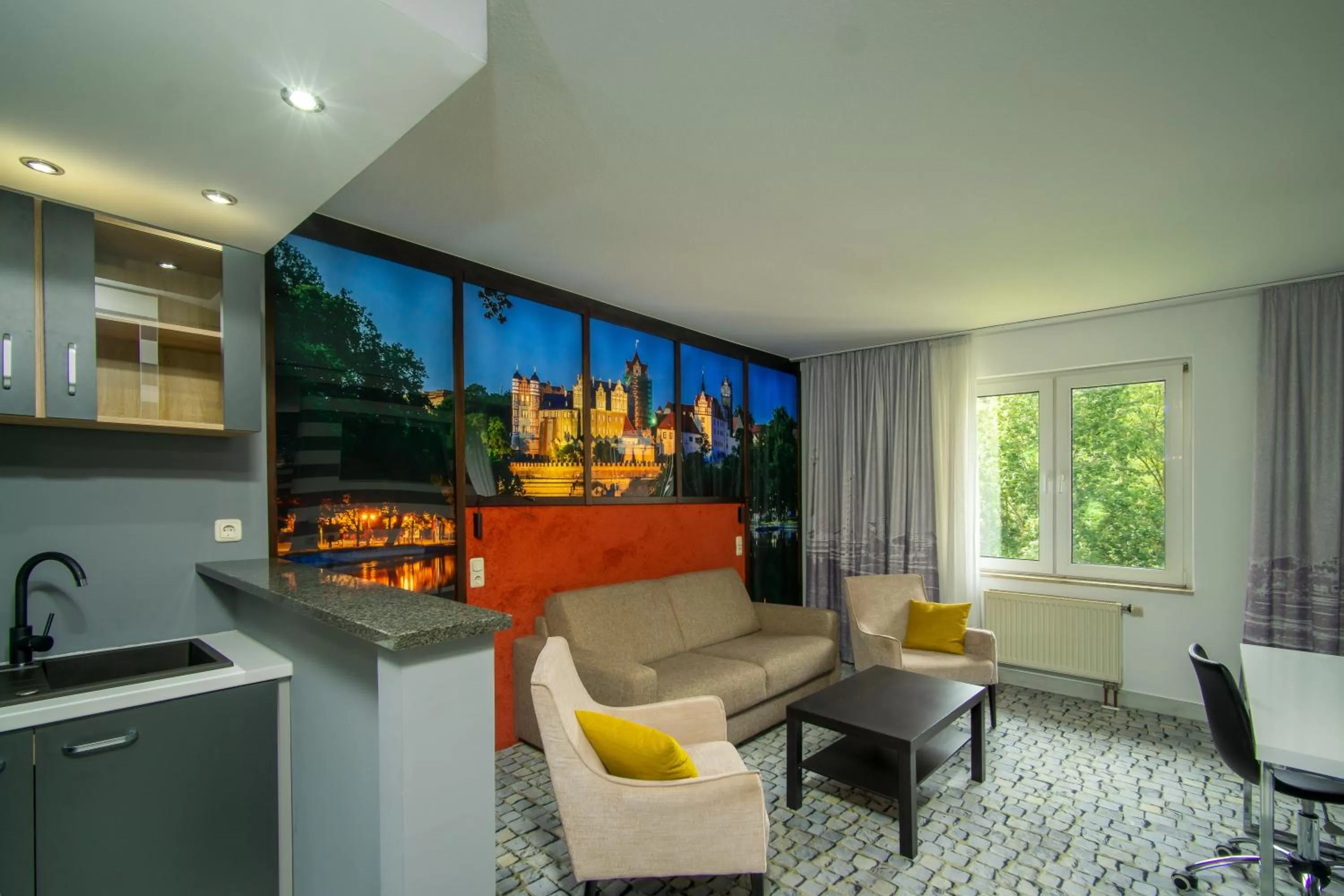 Seating area in SL'otel im Parforcehaus