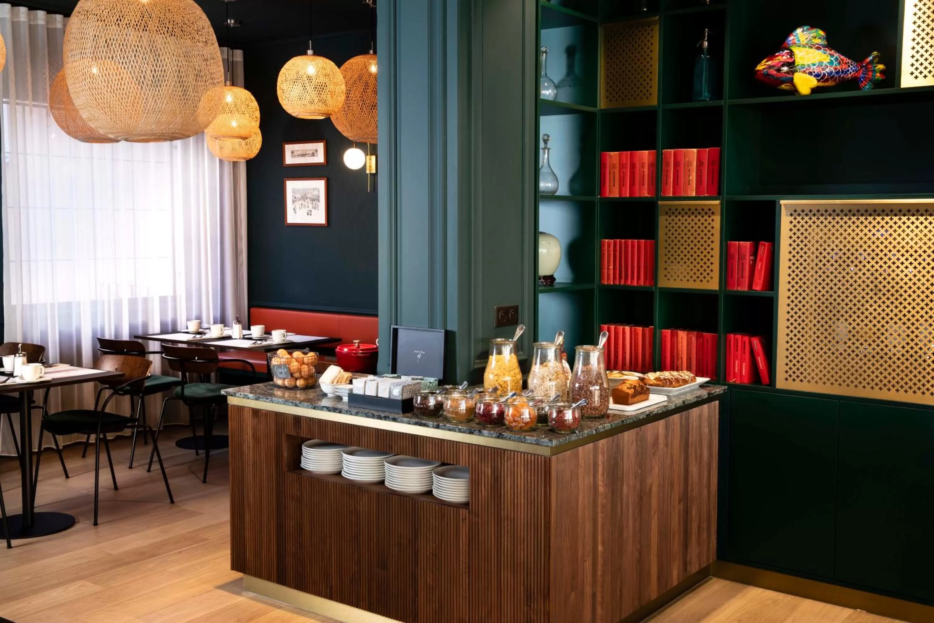 Food and drinks in Hotel Le Colombier