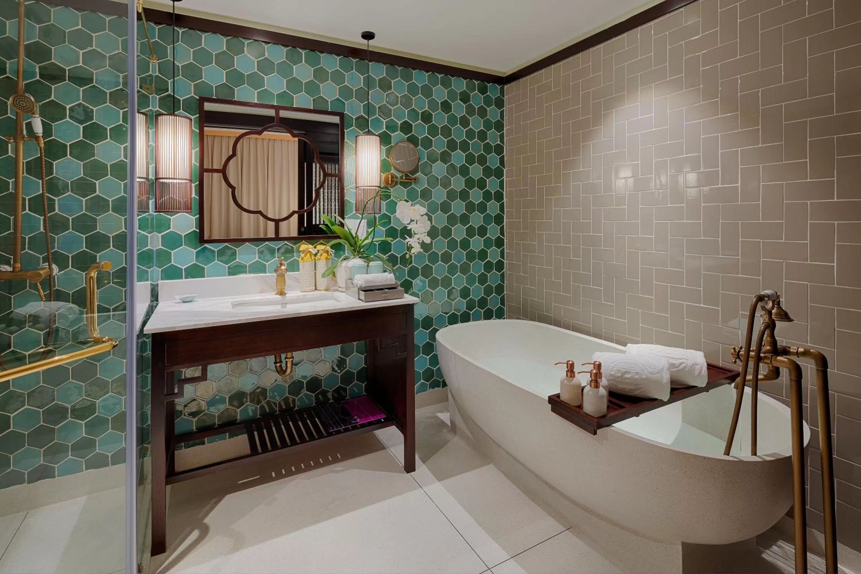 Shower in Little Riverside Hoi An . A Luxury Hotel & Spa