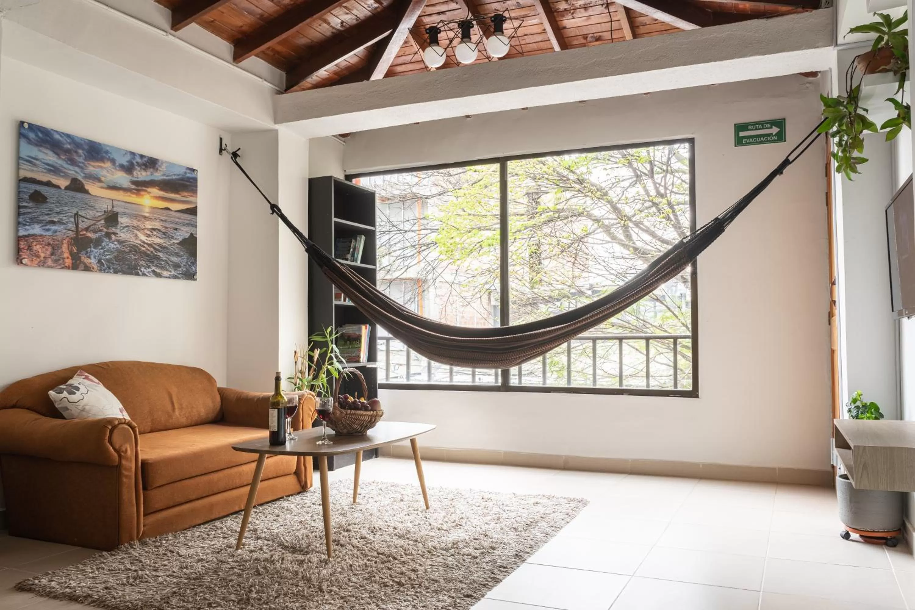 Living room in Poblado Guest House