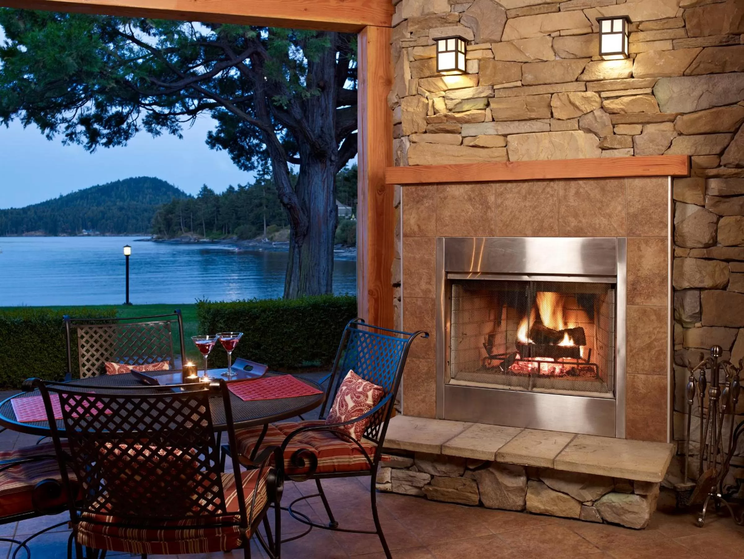 Patio in Galiano Oceanfront Inn & Spa