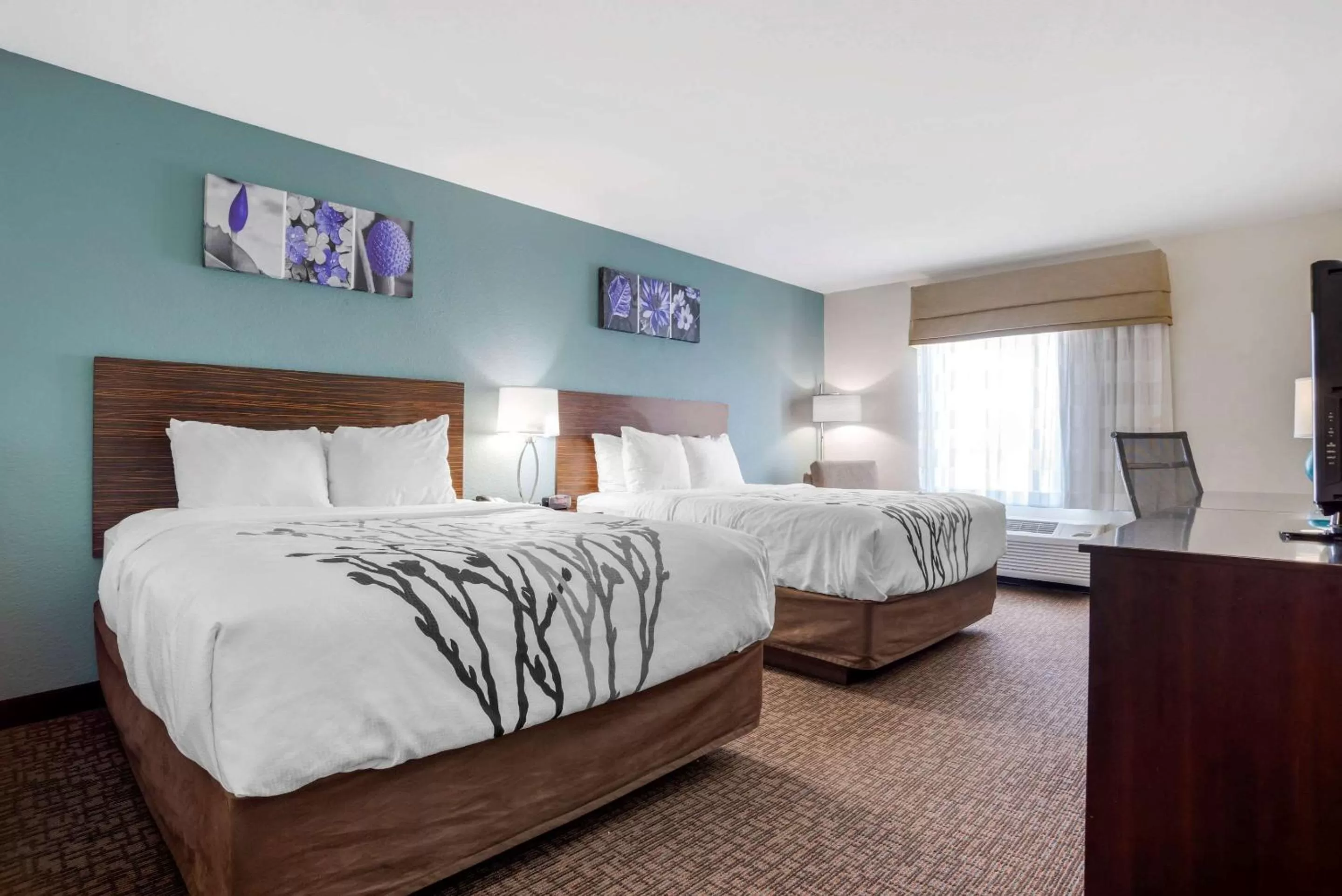 Queen Room with Two Queen Beds - Interior Hall/Non-Smoking in Sleep Inn & Suites Auburn Campus Area I-85