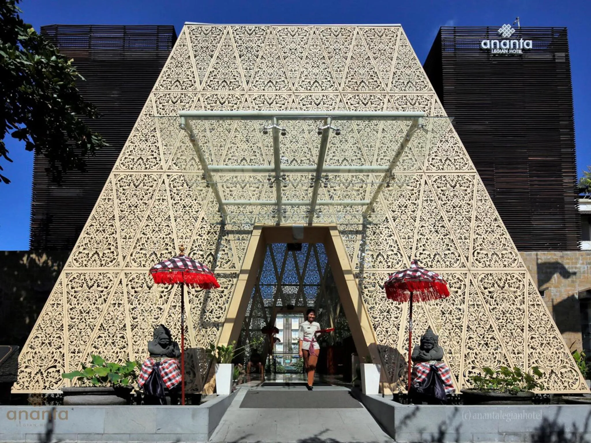 Text overlay in Ananta Legian Hotel