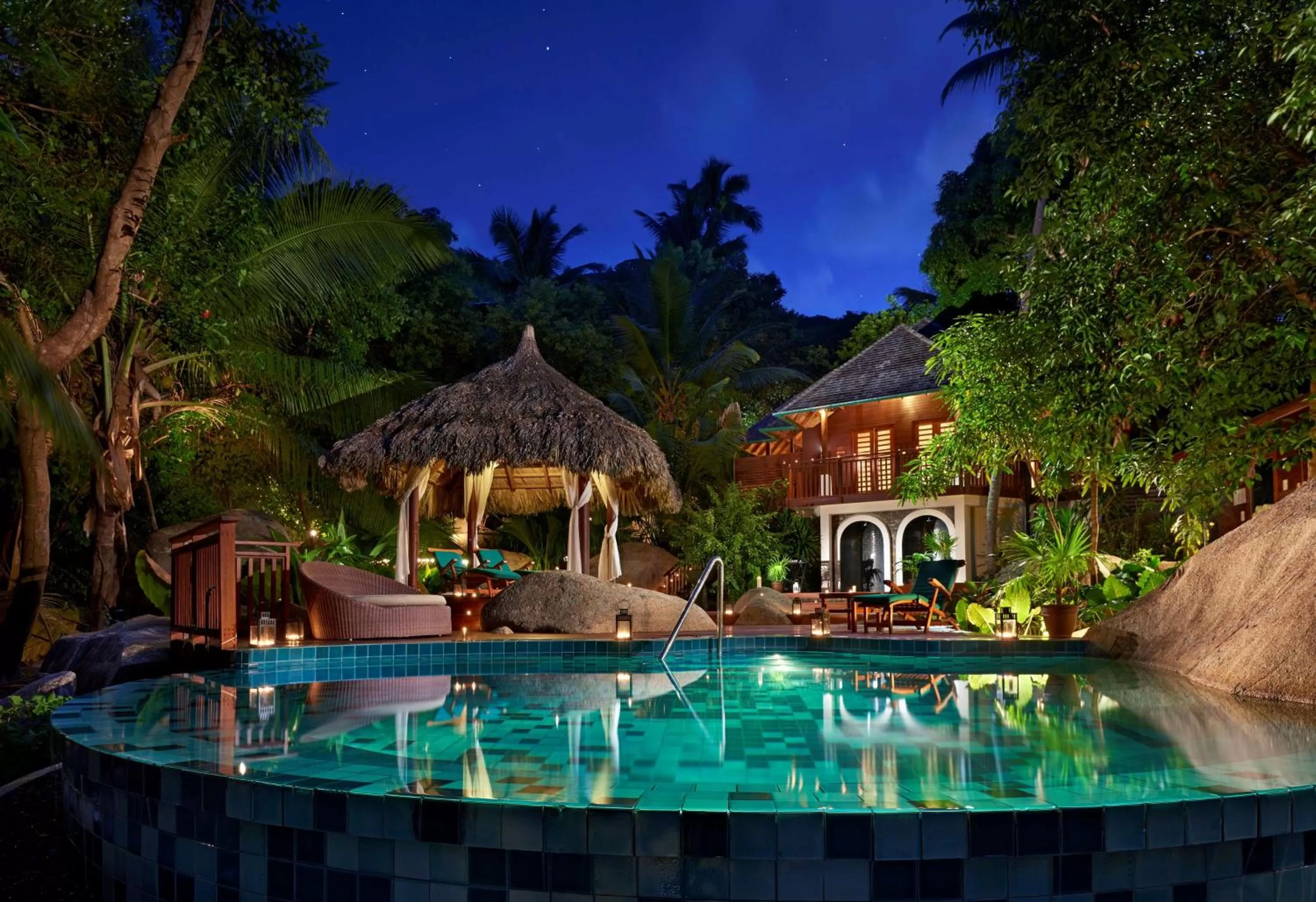 Pool view in Hilton Seychelles Labriz Resort & Spa