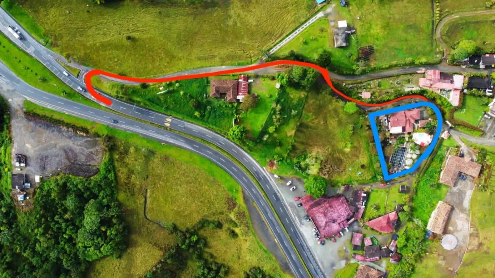 Bird's eye view in Finca Campestre La Adelita B&B