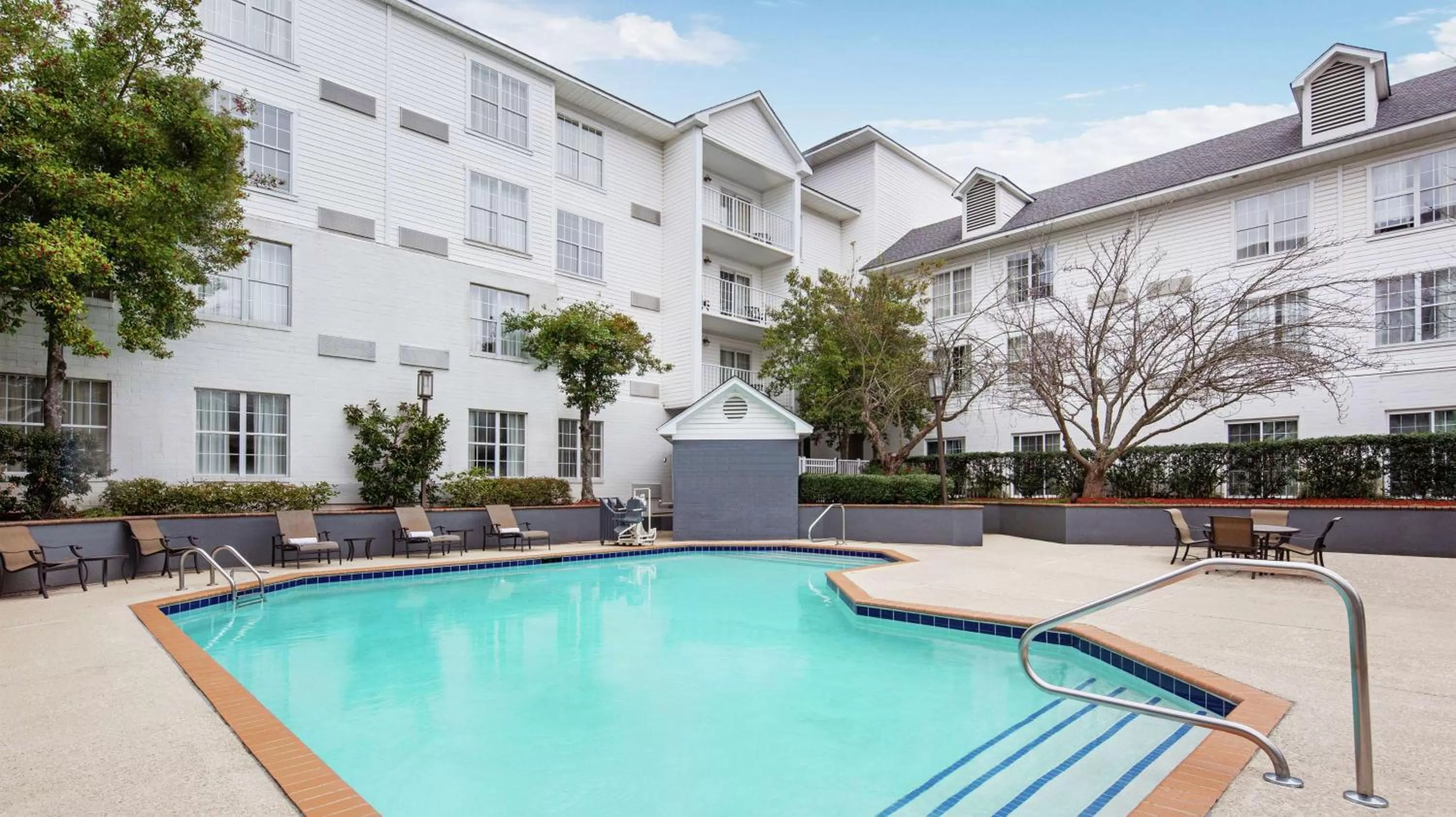 Pool view in DoubleTree by Hilton Raleigh Durham Airport at Research Triangle Park