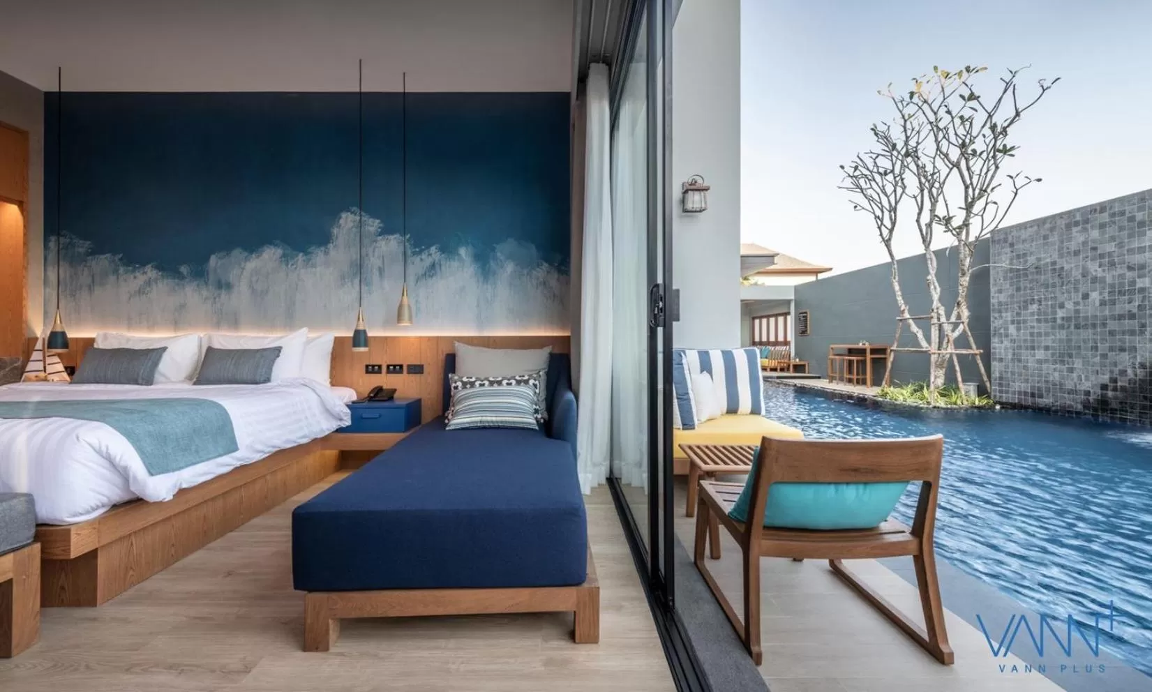 Bed in Vann Hua Hin Resort