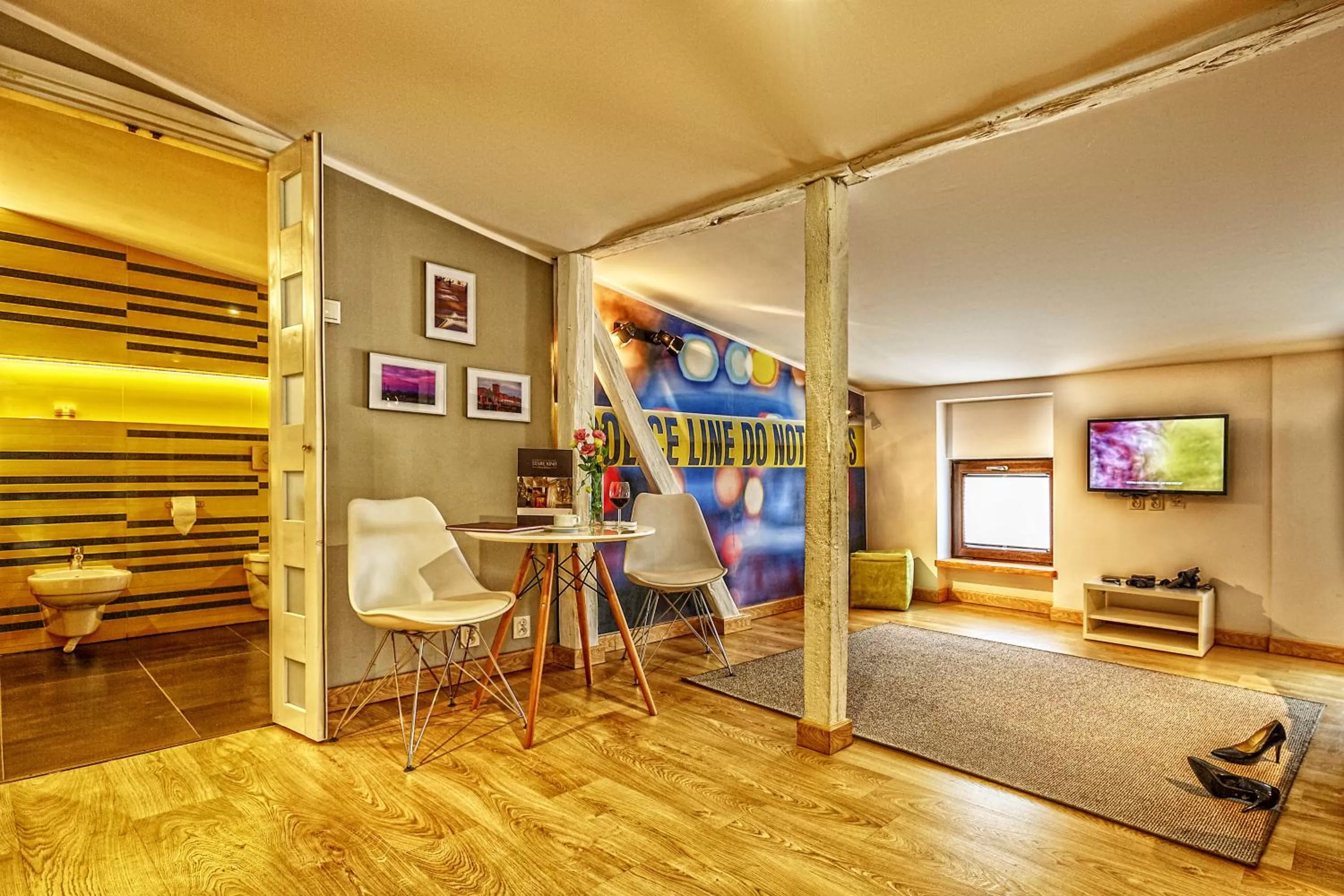 Seating area in Stare Kino Cinema Residence