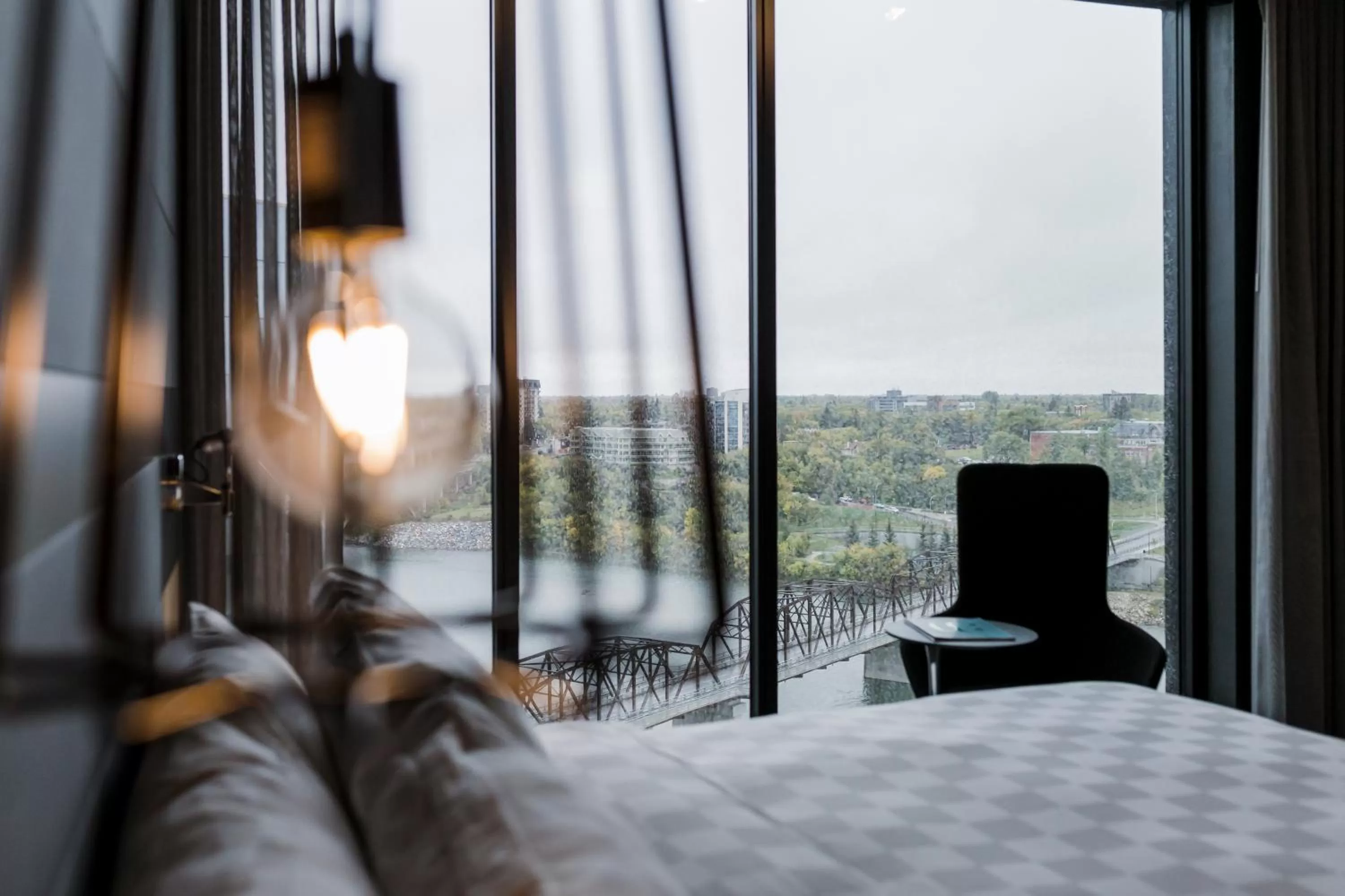 Lake view, Bed in Alt Hotel Saskatoon