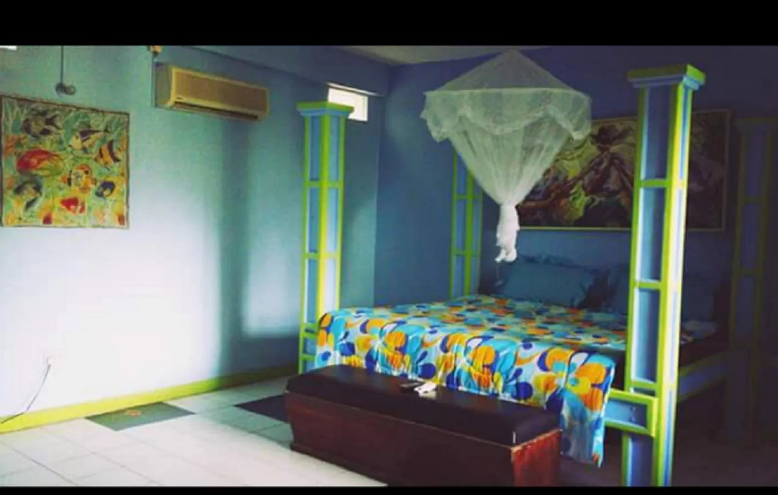 Bed in Villa Des Pitons