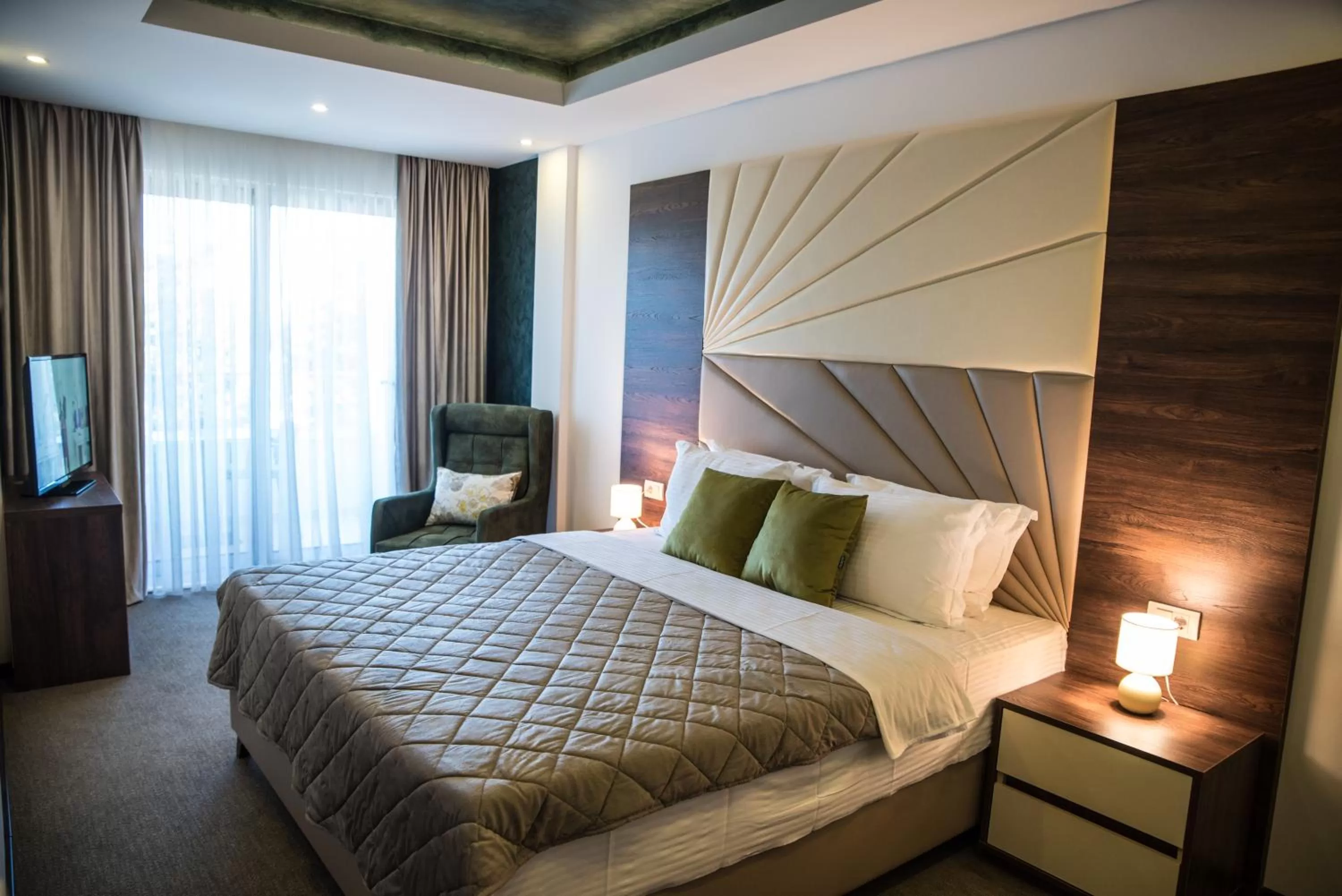 Seating area, Bed in Boutique Hotel "Salina"