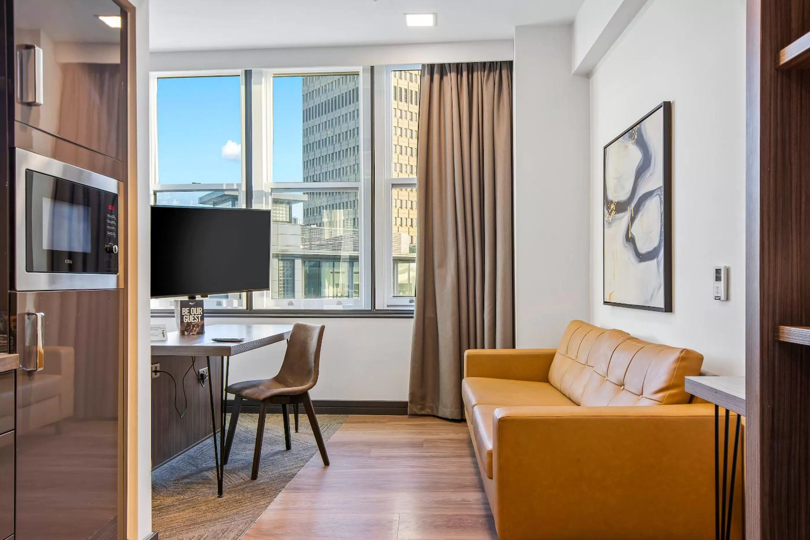 Seating area in Roomzzz Manchester Victoria