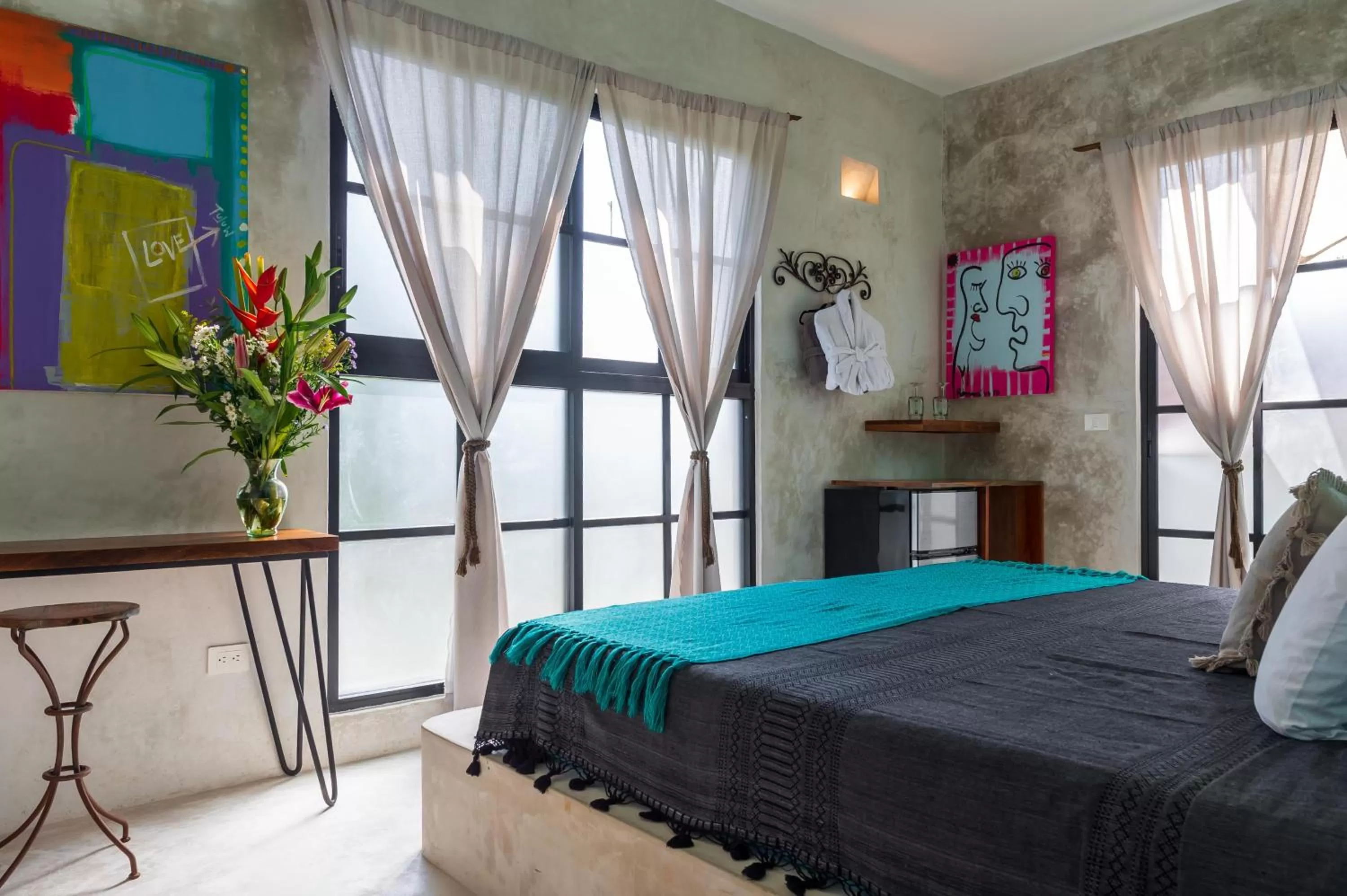 Bed in Turquoise Tulum Hotel