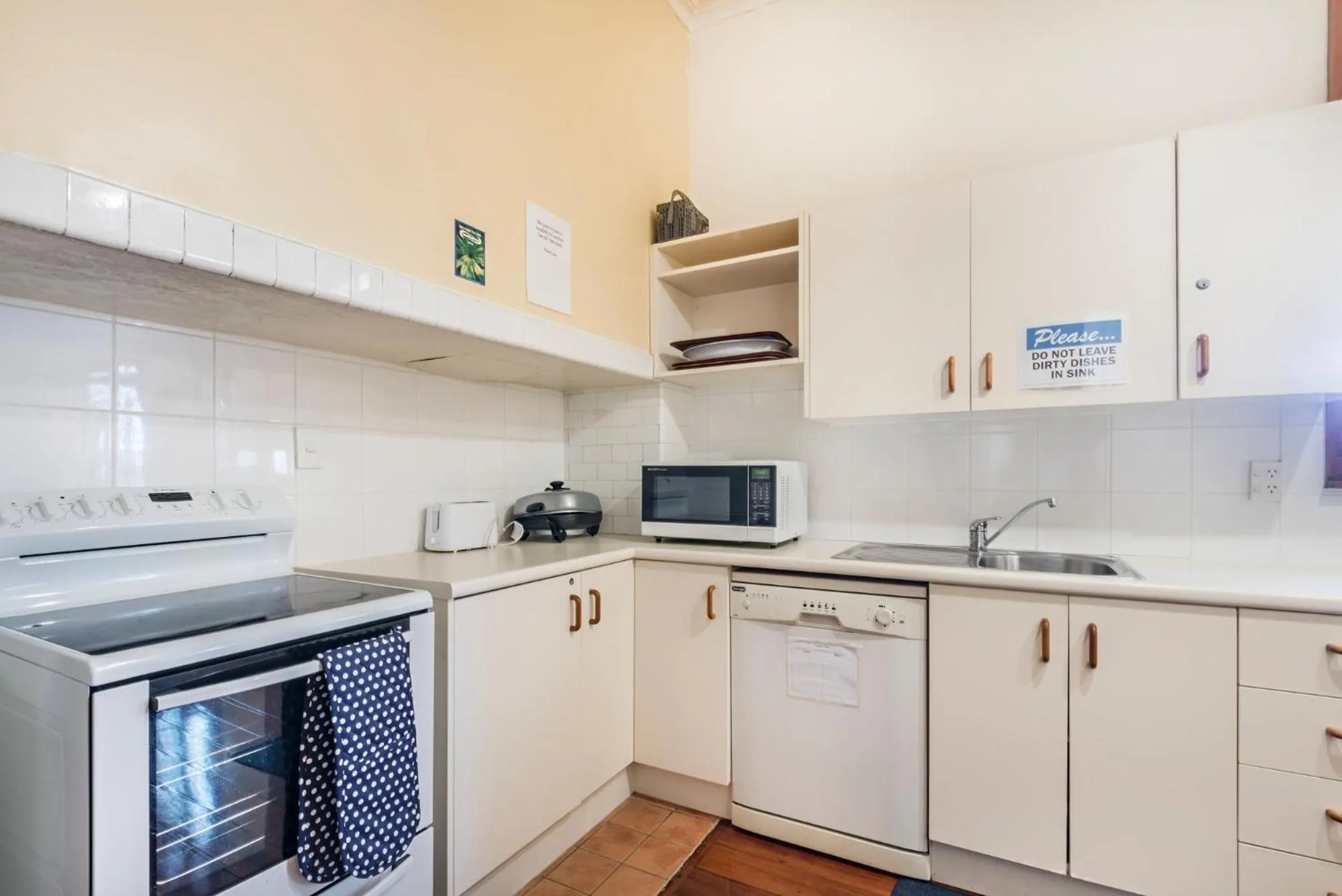 Communal kitchen in Halswell Lodge