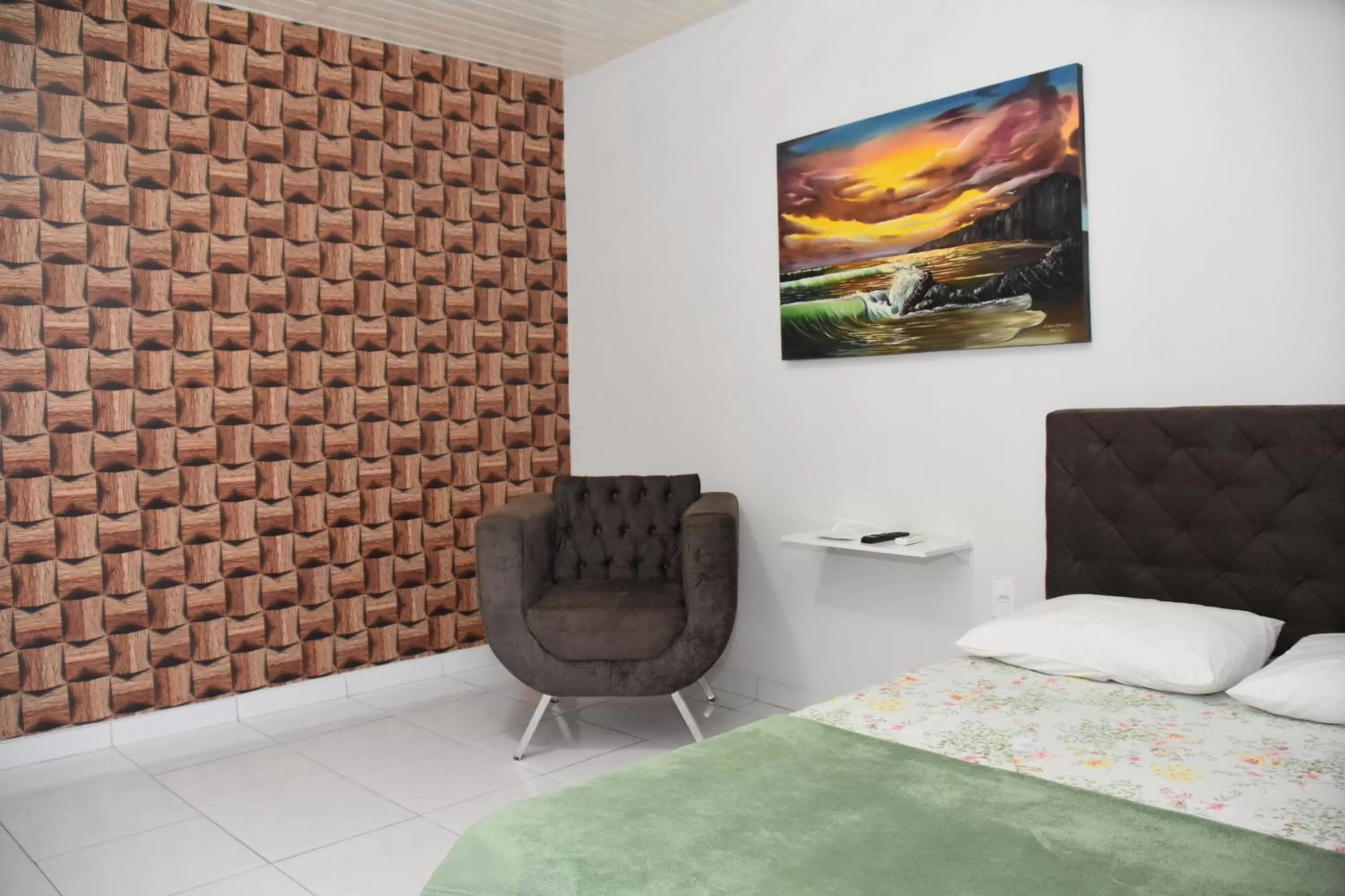 Bed in Pousada e Posto Amigão