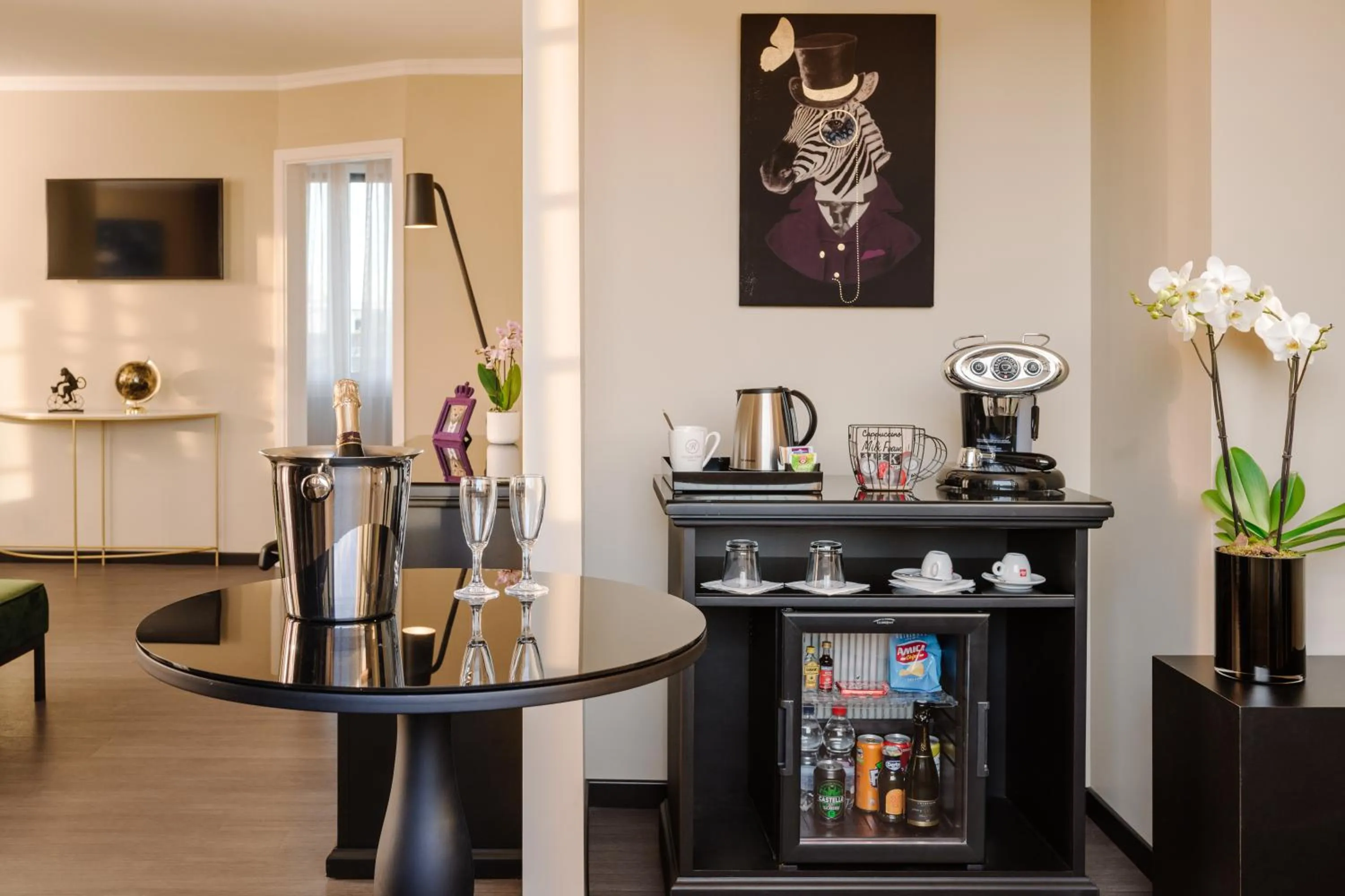 Living room in Hotel Mentana, by R Collection Hotels